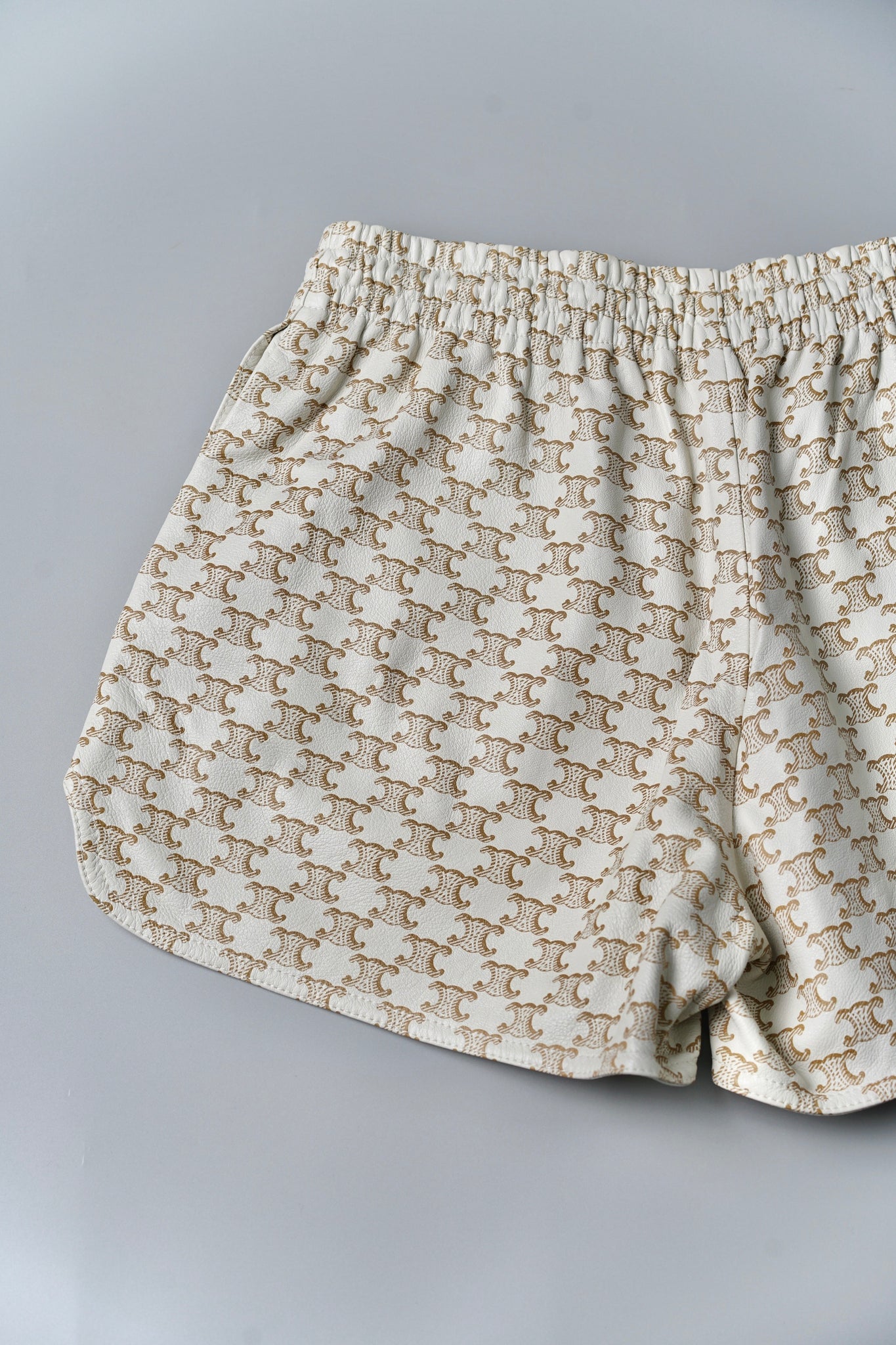 Celine Triomphe Monogram Lambskin Shorts in Size 40 (Brand New)