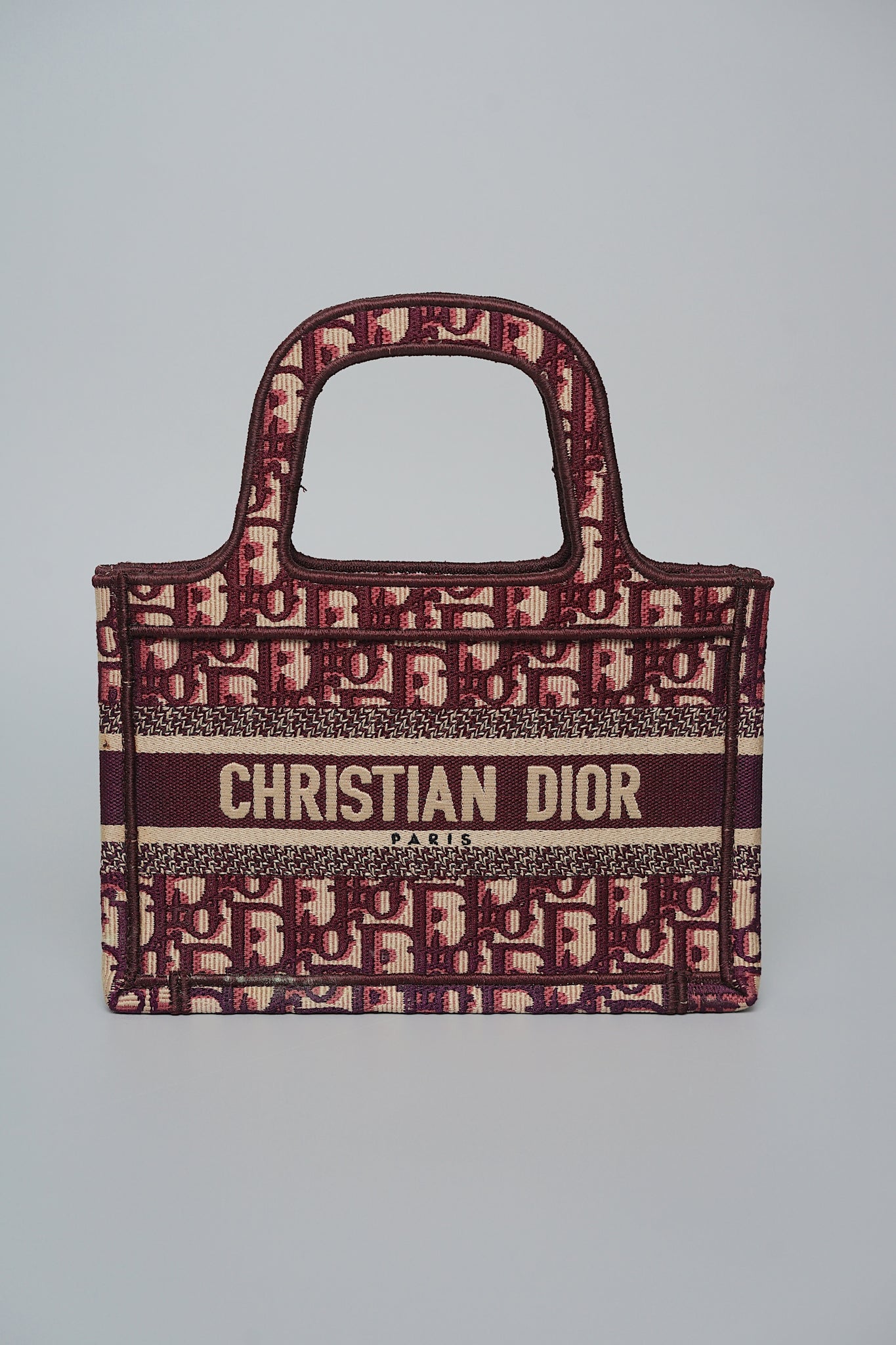 Dior Mini Book Tote in Burgundy