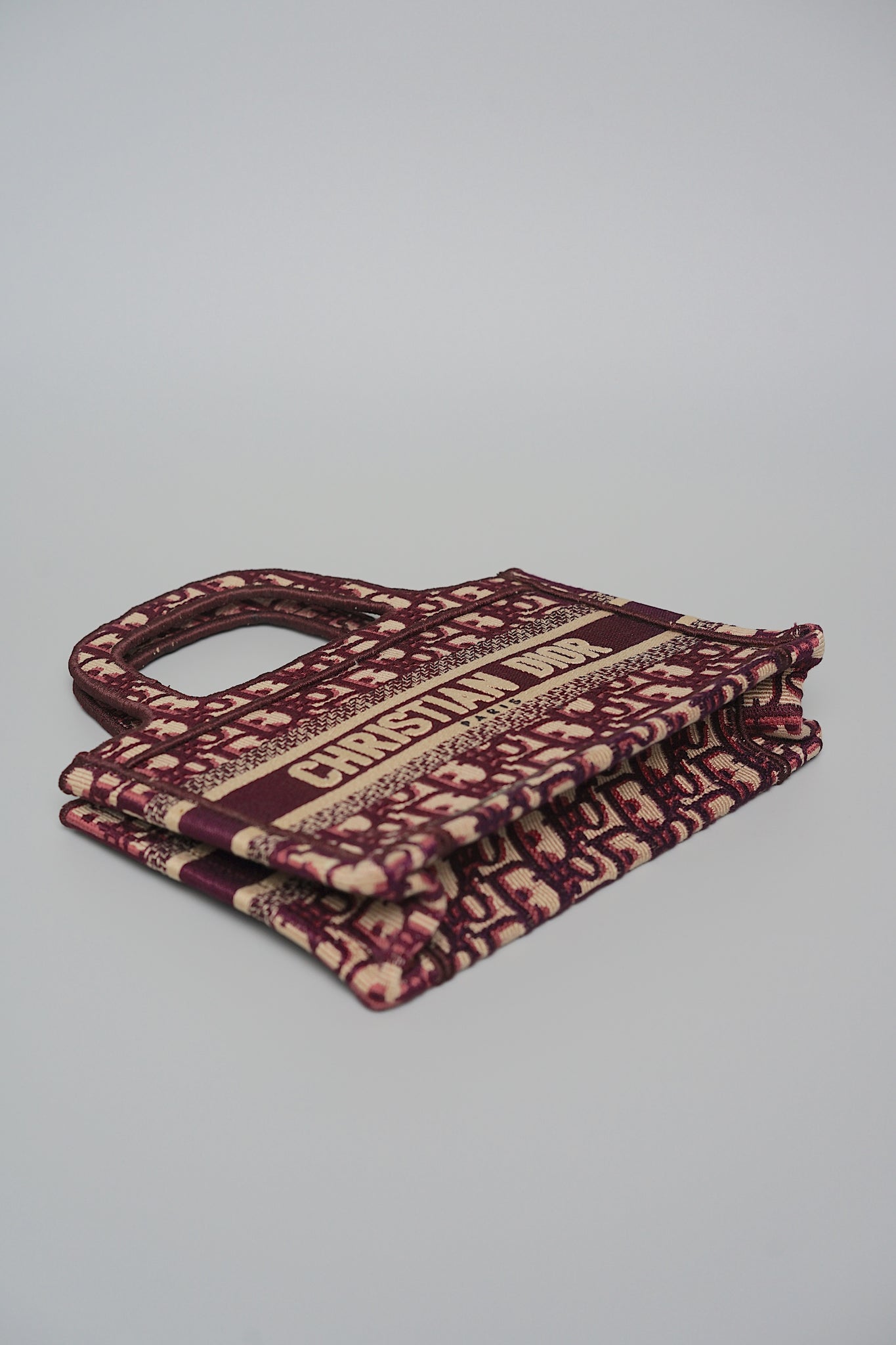 Dior Mini Book Tote in Burgundy