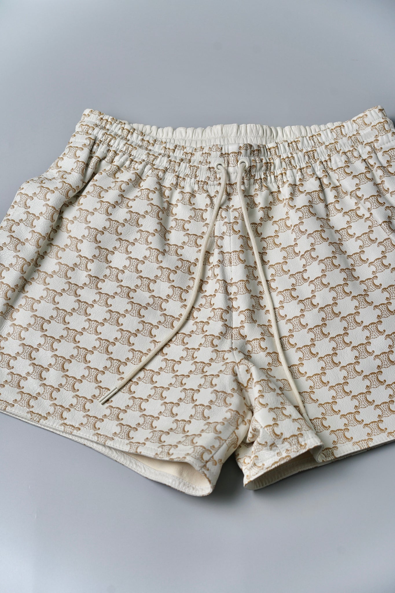 Celine Triomphe Monogram Lambskin Shorts in Size 40 (Brand New)