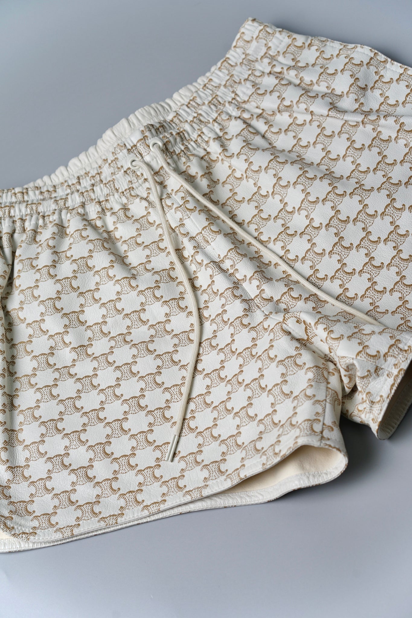 Celine Triomphe Monogram Lambskin Shorts in Size 40 (Brand New)