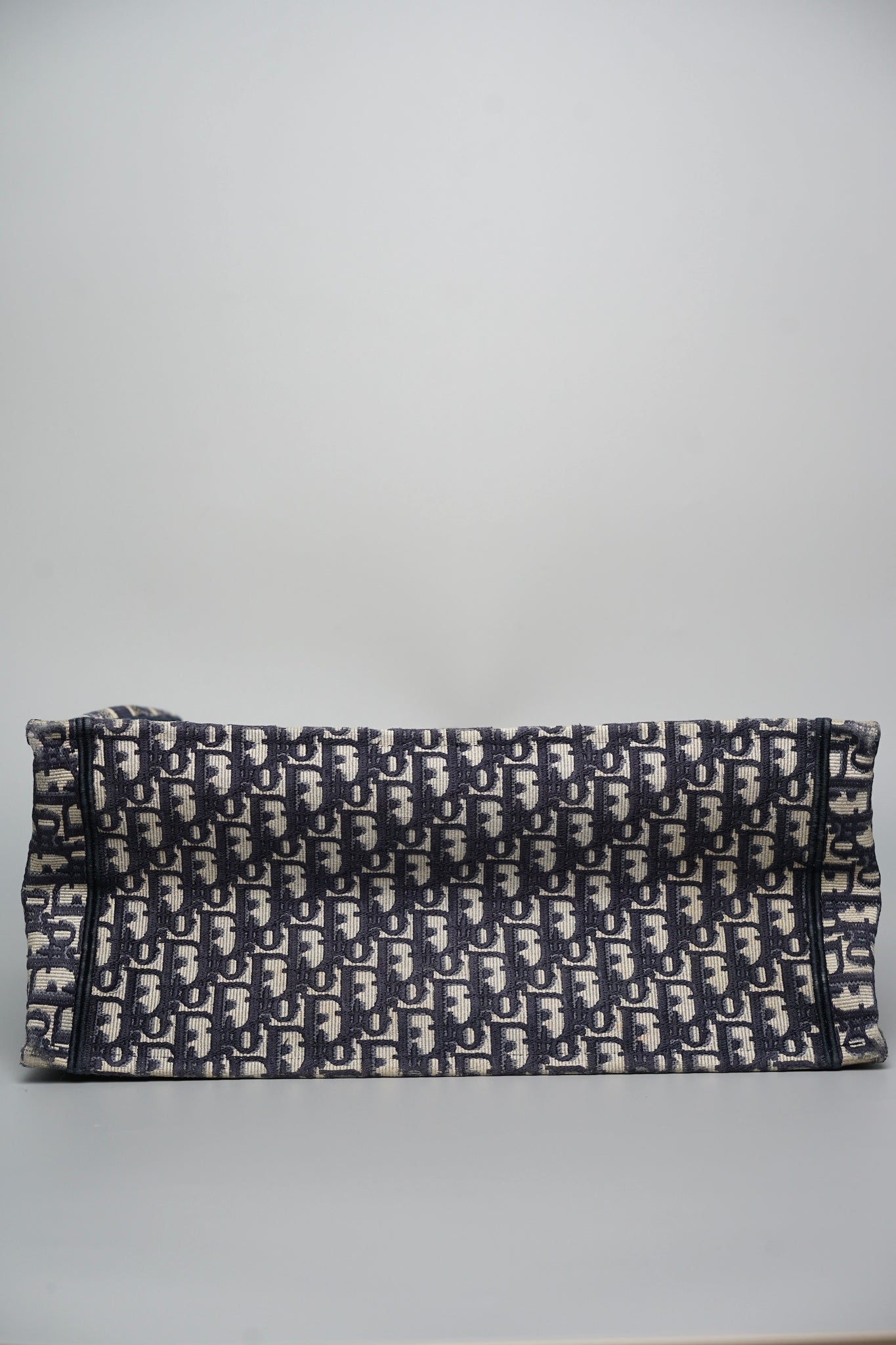 Large Dior Book Tote in Blue Oblique Jacquard