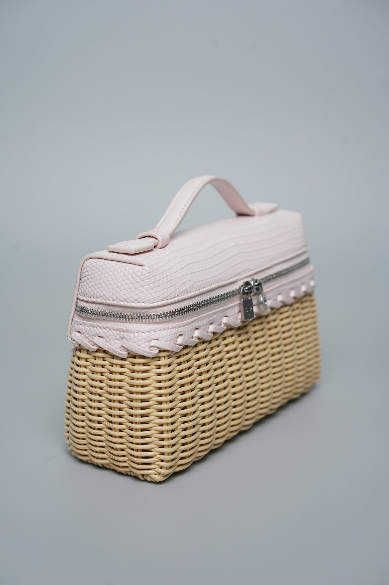 Loro Piana L19 Wicker in Pink Lizard Shw (Brand New)