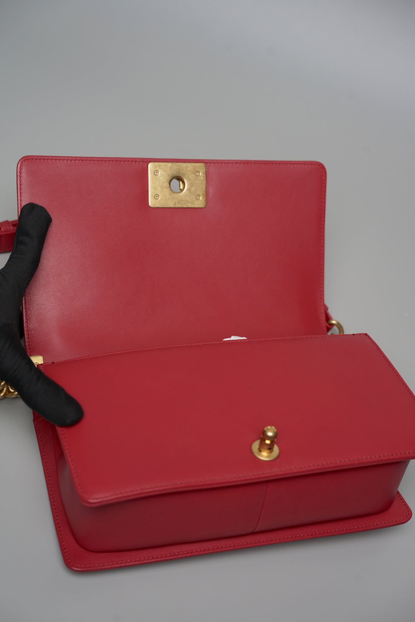 Boy Chanel Chevron in Burgundy Lambskin Bghw