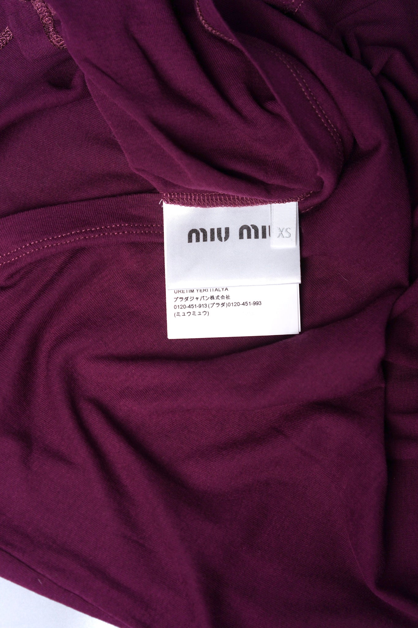 Miu Miu Tee in Malva XS