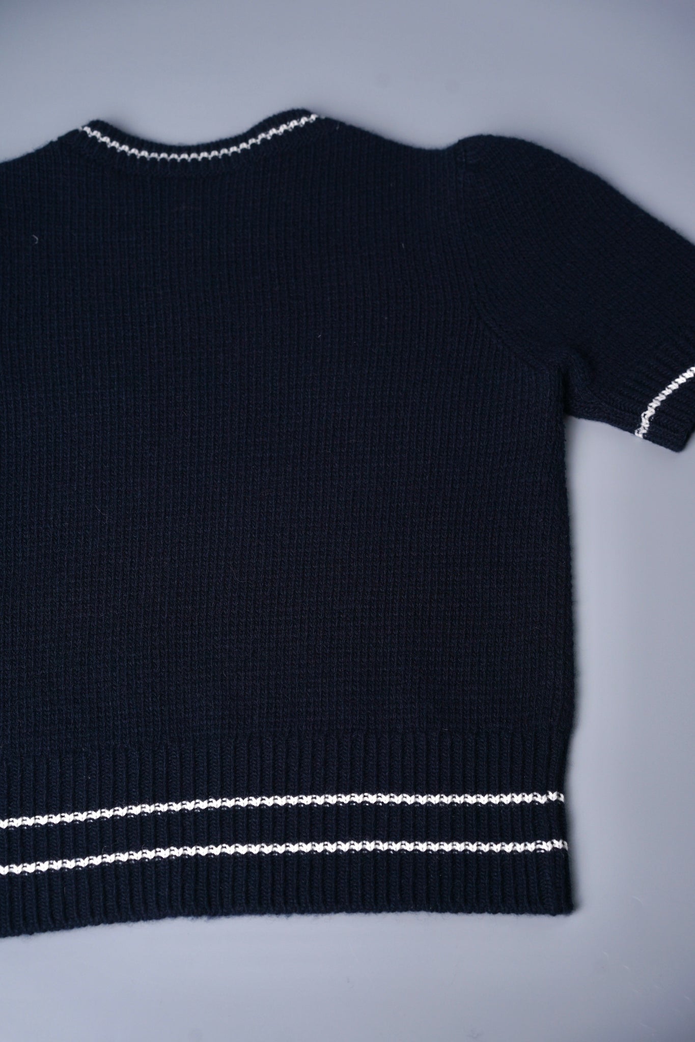 Dior Short Sleeve Knit Top in Navy 34