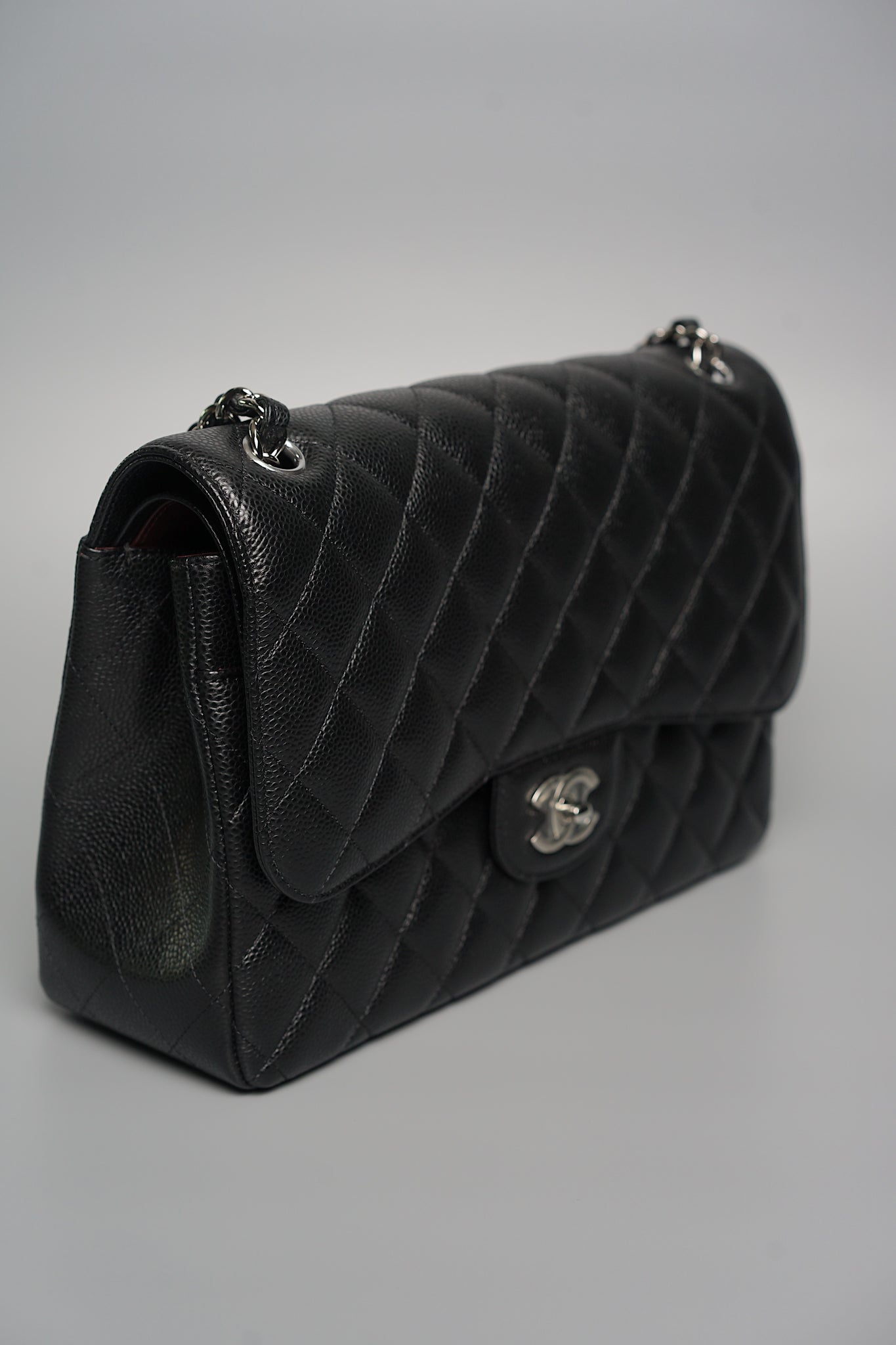 Chanel Classic Double Flap Jumbo in Black Caviar Shw (Brand new)