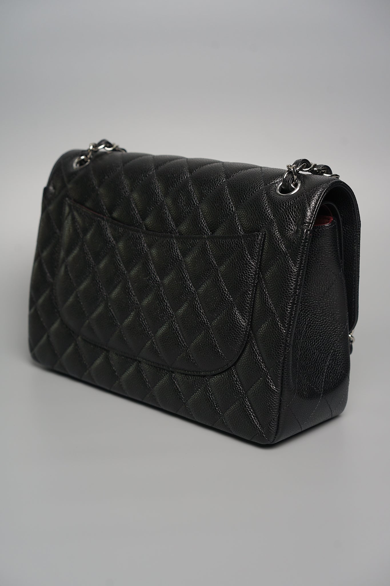 Chanel Classic Double Flap Jumbo in Black Caviar Shw (Brand new)