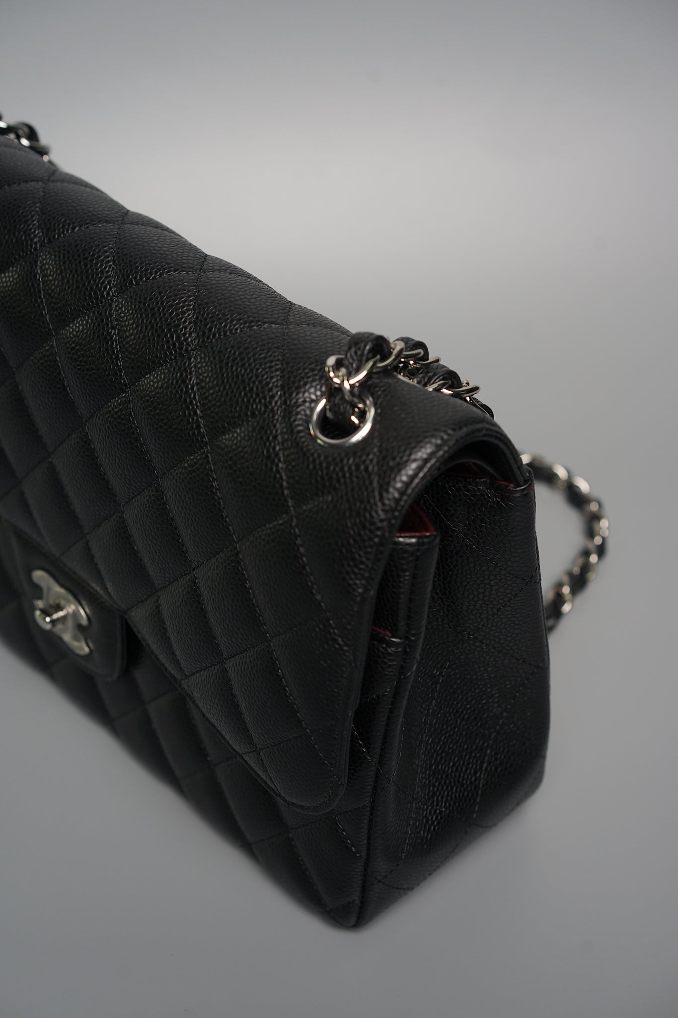 Chanel Classic Double Flap Jumbo in Black Caviar Shw (Brand new)