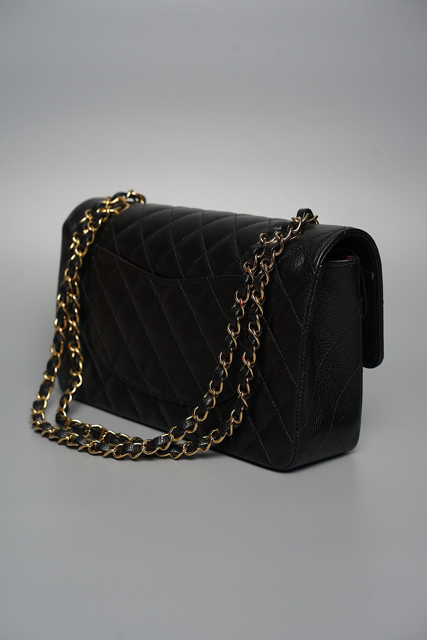 Chanel Medium Classic Double Flap in Black Caviar Ghw (Brand New)