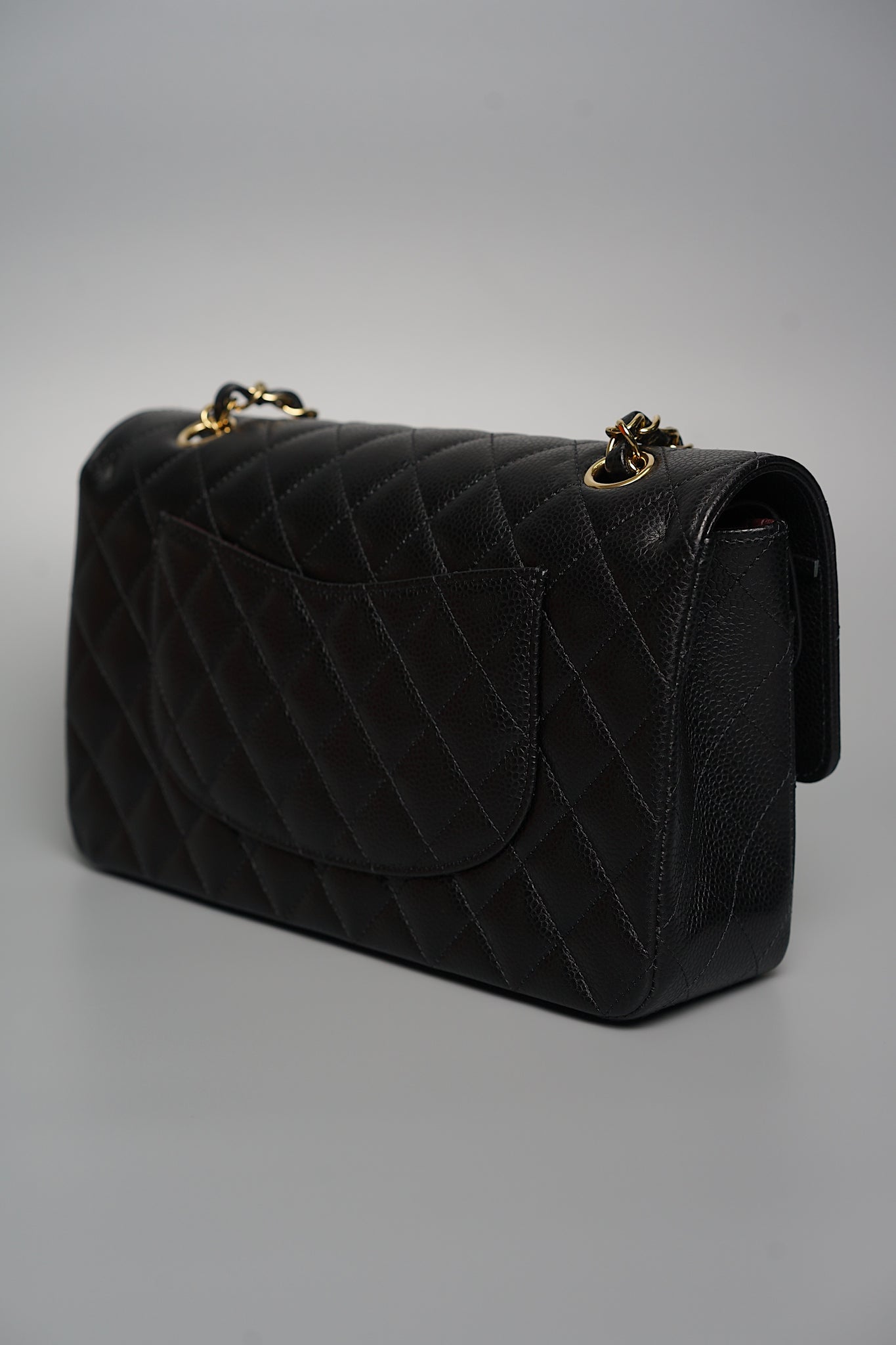 Chanel Medium Classic Double Flap in Black Caviar Ghw (Brand New)