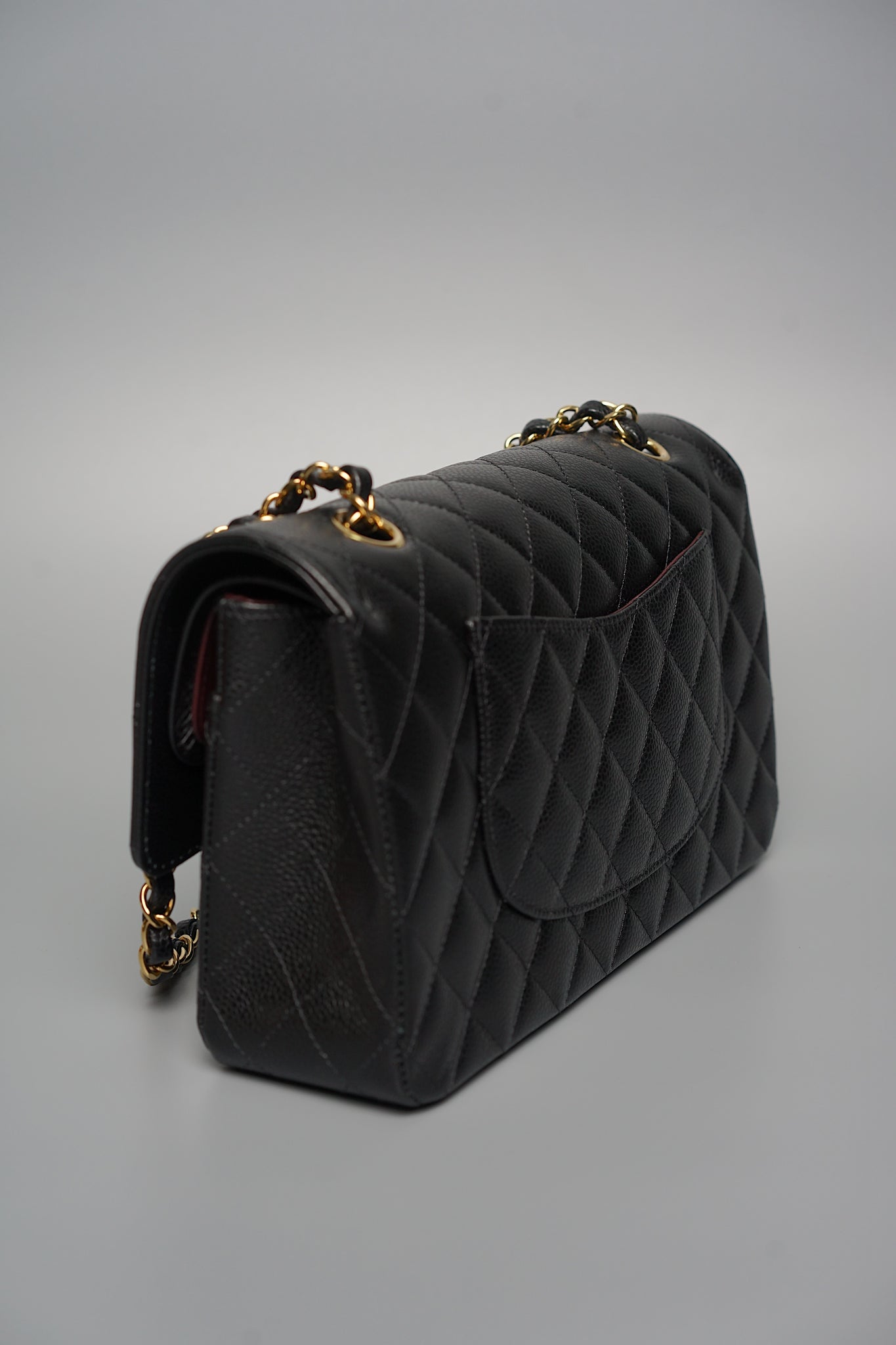 Chanel Medium Classic Double Flap in Black Caviar Ghw (Brand New)