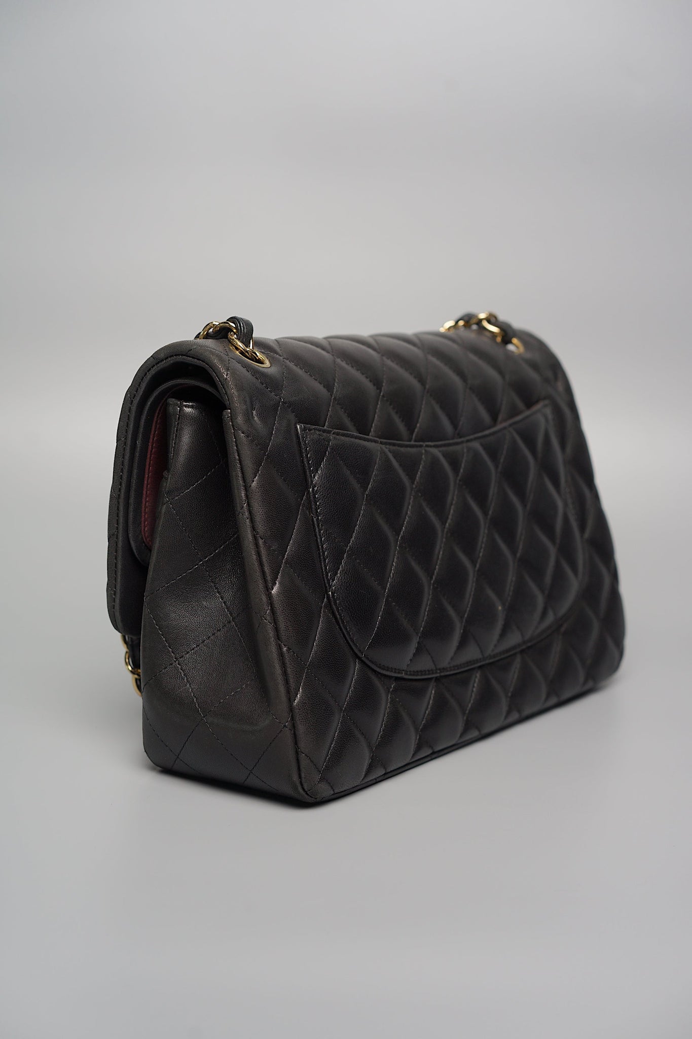 Chanel Jumbo Double Flap in Black Lambskin Ghw