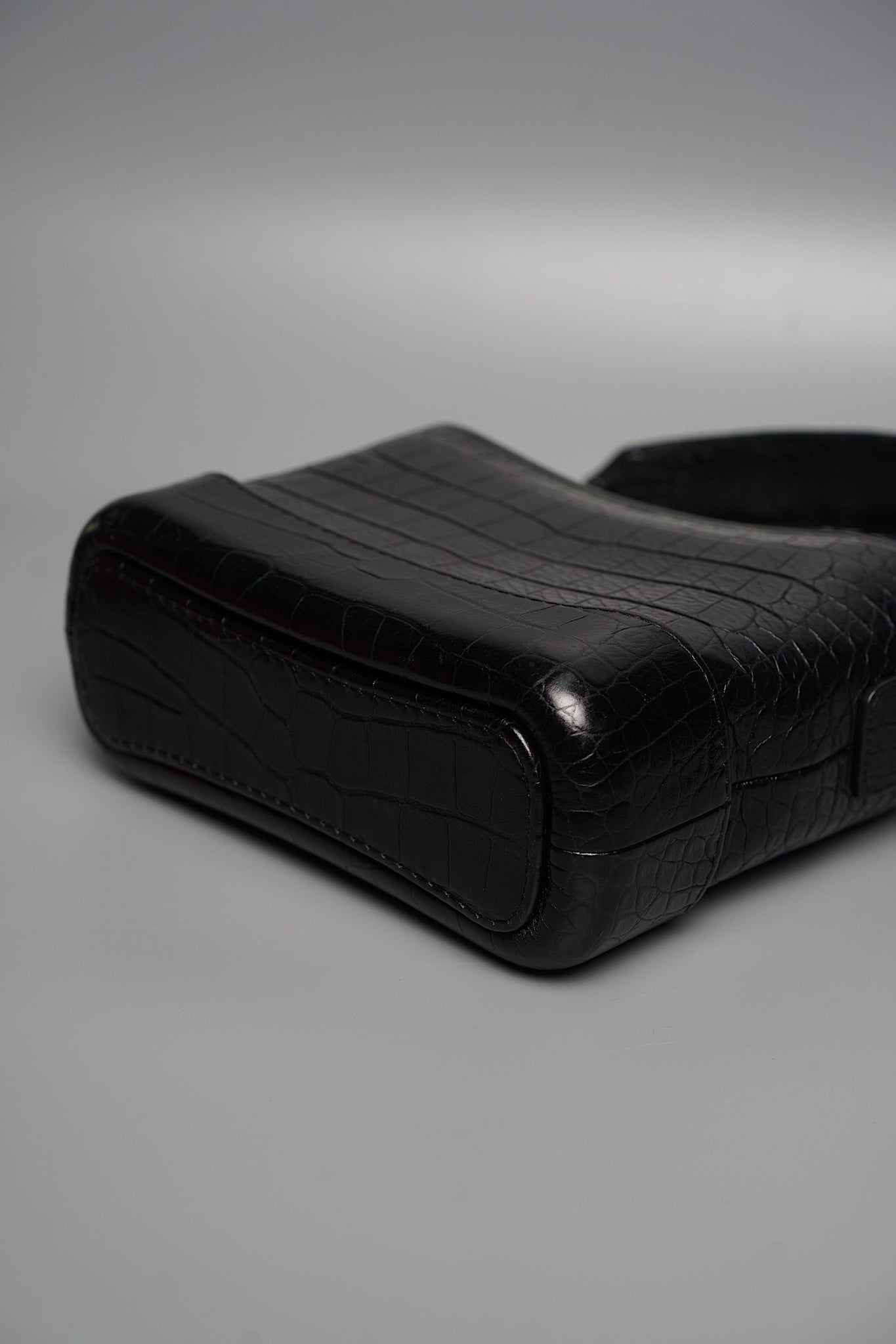 Chanel Gabrielle Small in Black Embossed Croc