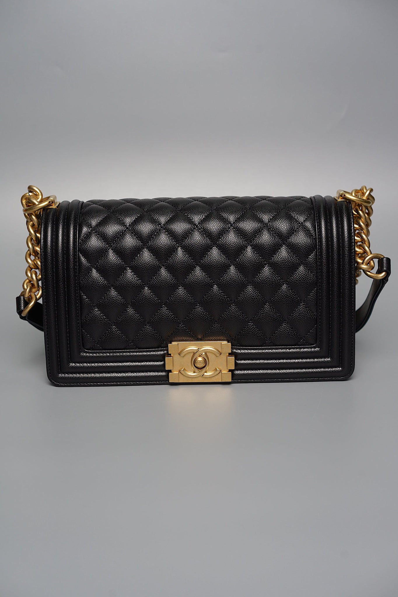 Boy Chanel Medium in Black Caviar Ghw
