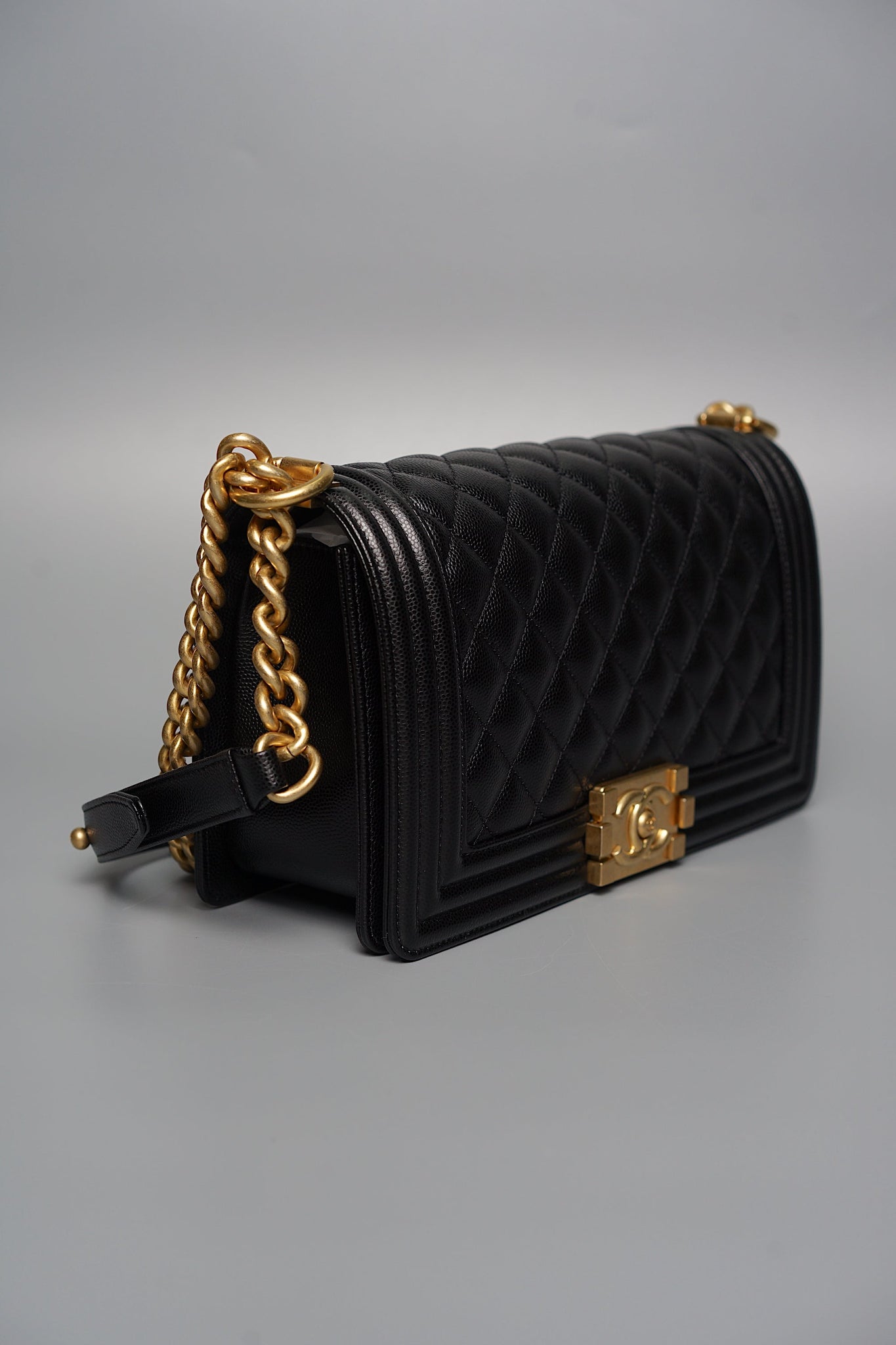 Boy Chanel Medium in Black Caviar Ghw
