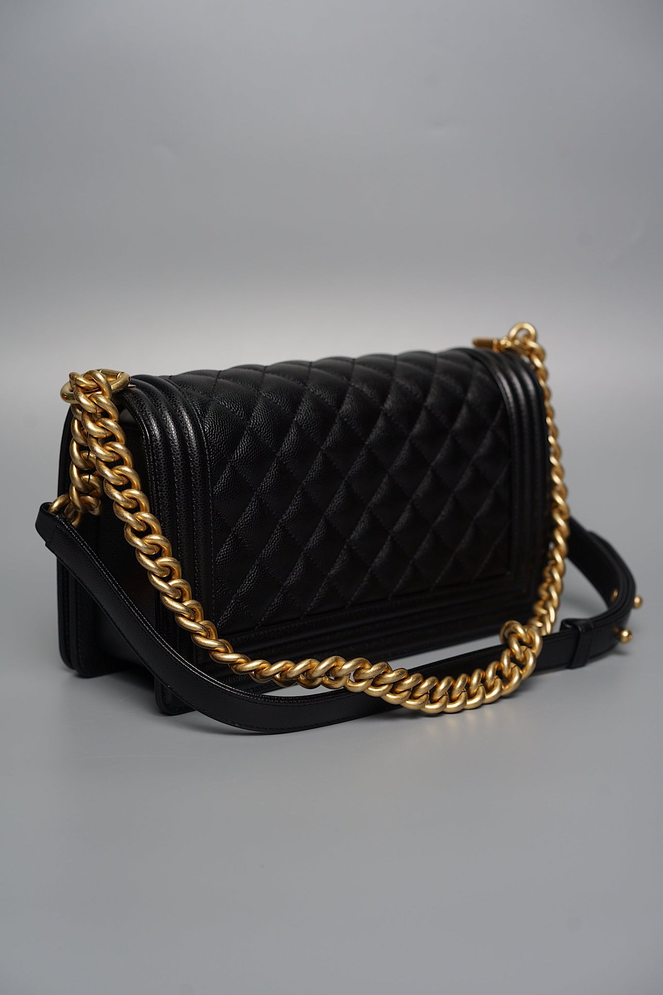 Boy Chanel Medium in Black Caviar Ghw