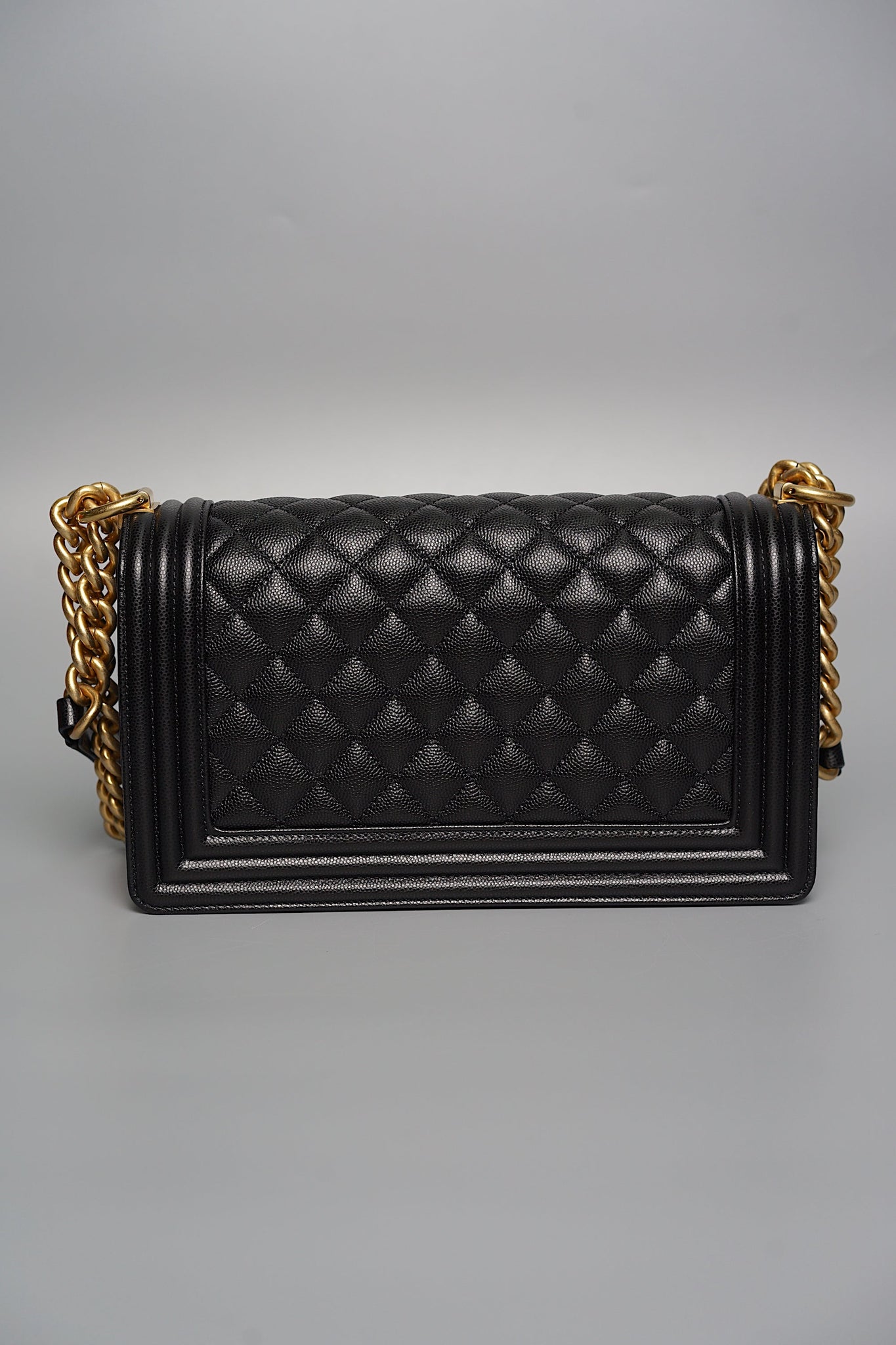 Boy Chanel Medium in Black Caviar Ghw