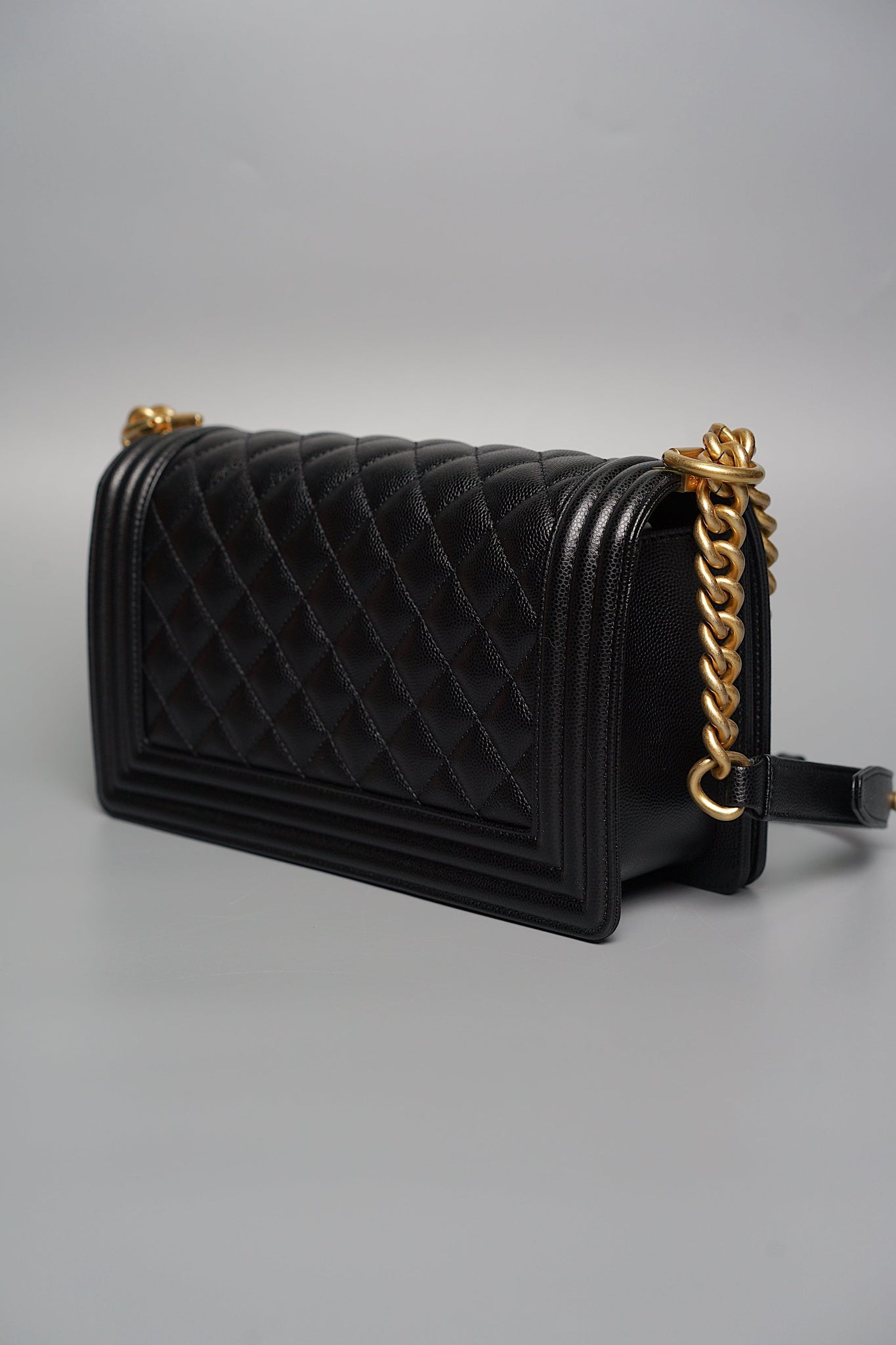 Boy Chanel Medium in Black Caviar Ghw