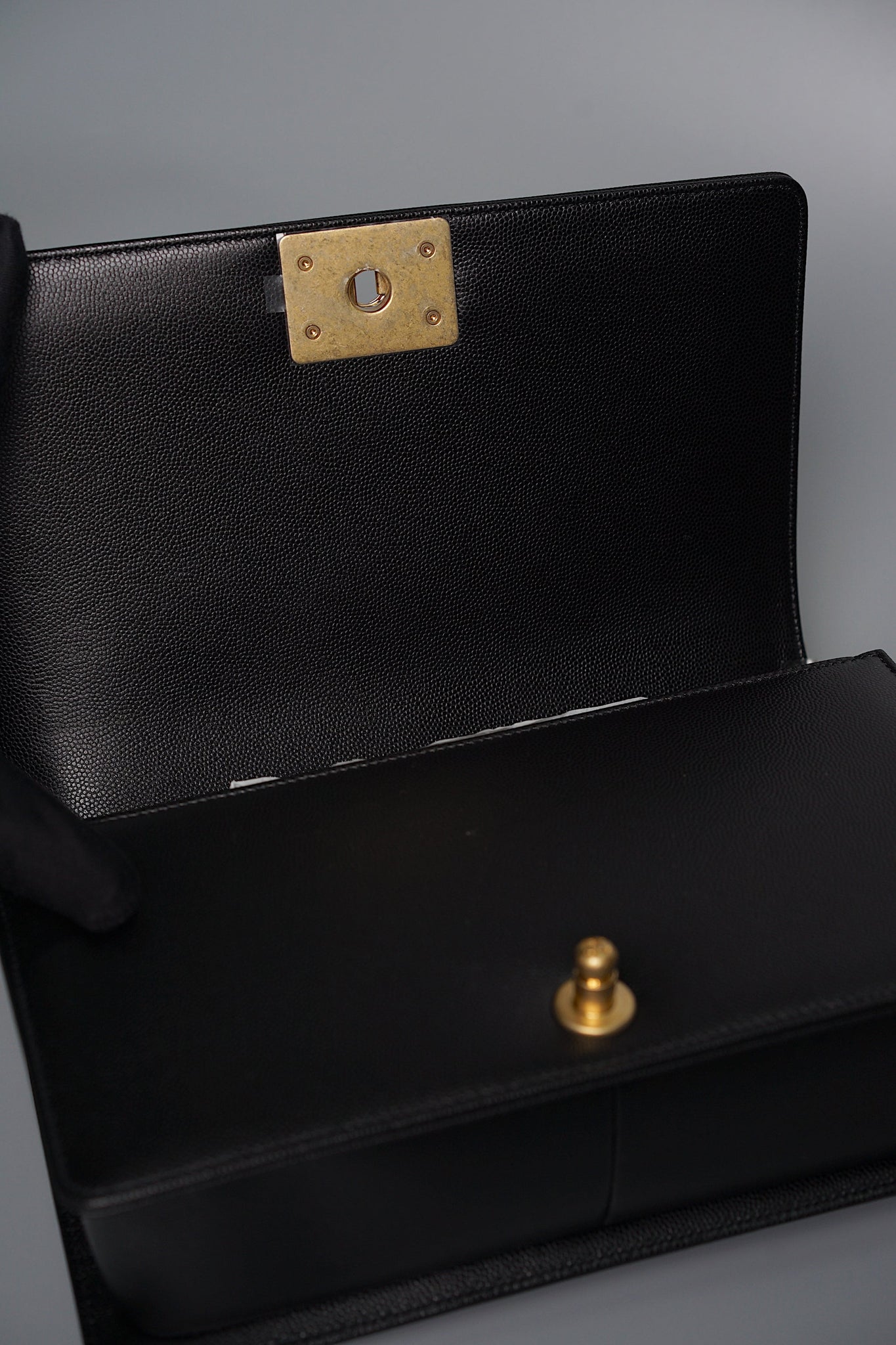 Boy Chanel Medium in Black Caviar Ghw