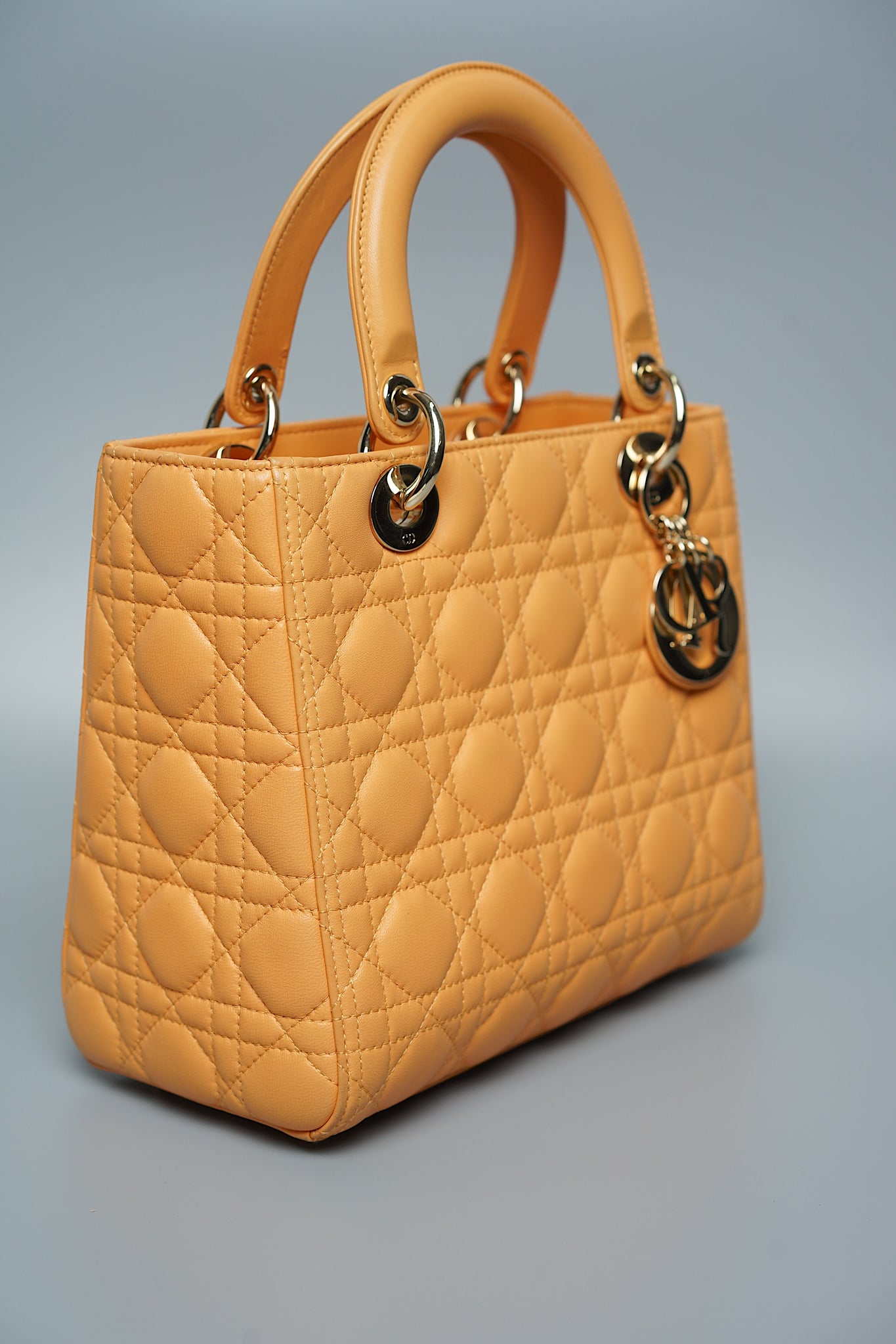 Dior Medium Lady Dior Bag in Medium Tan Lghw