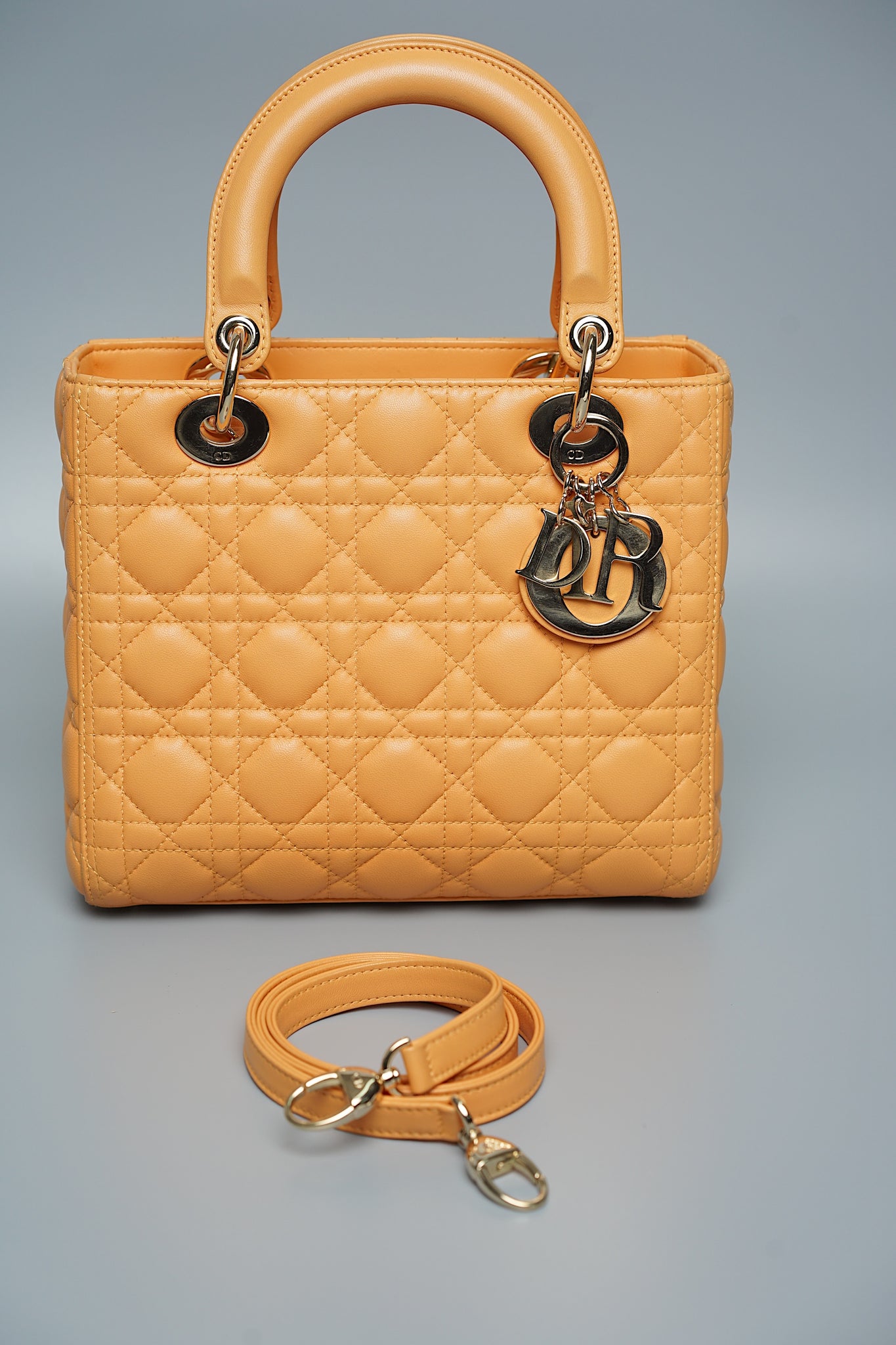 Dior Medium Lady Dior Bag in Medium Tan Lghw
