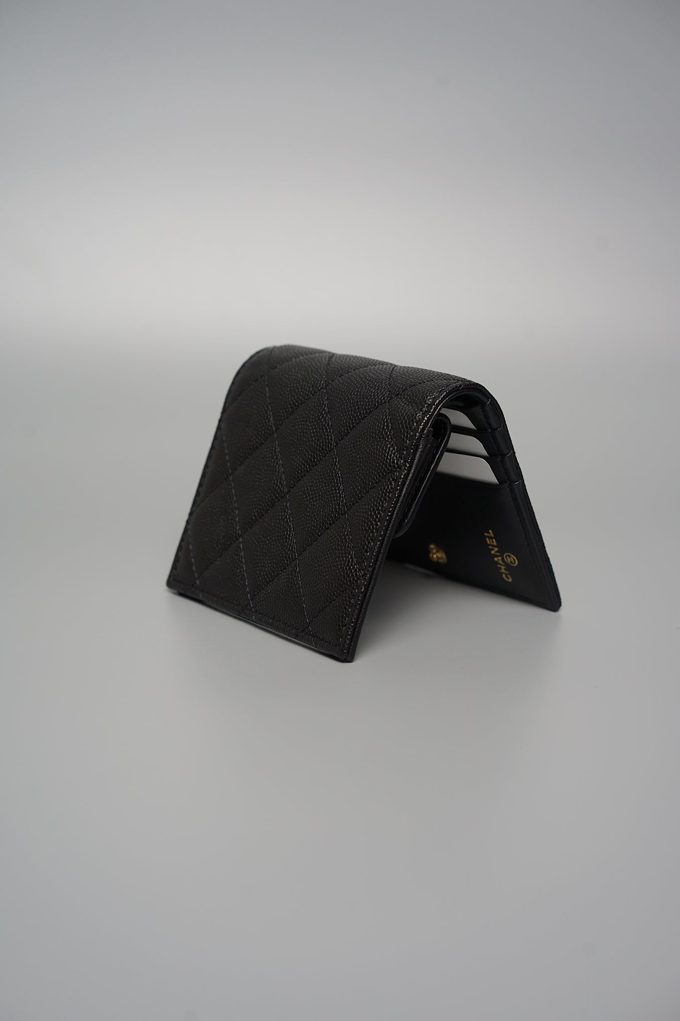 Chanel 23B Bi-fold Compact Wallet in Black Caviar Ghw (Brand New)