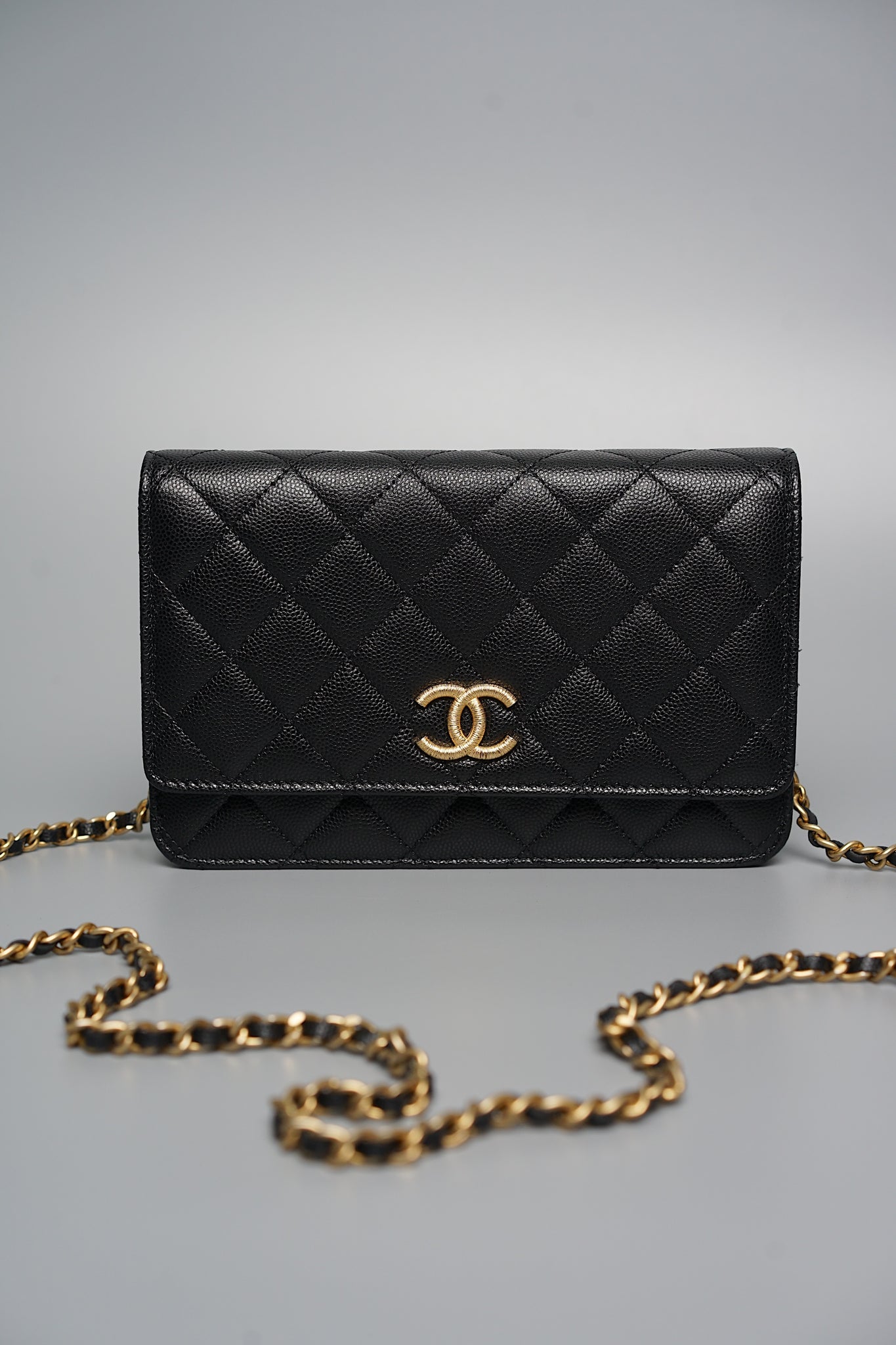 Chanel Wallet on Chain in Black Caviar Ghw (Brand New)