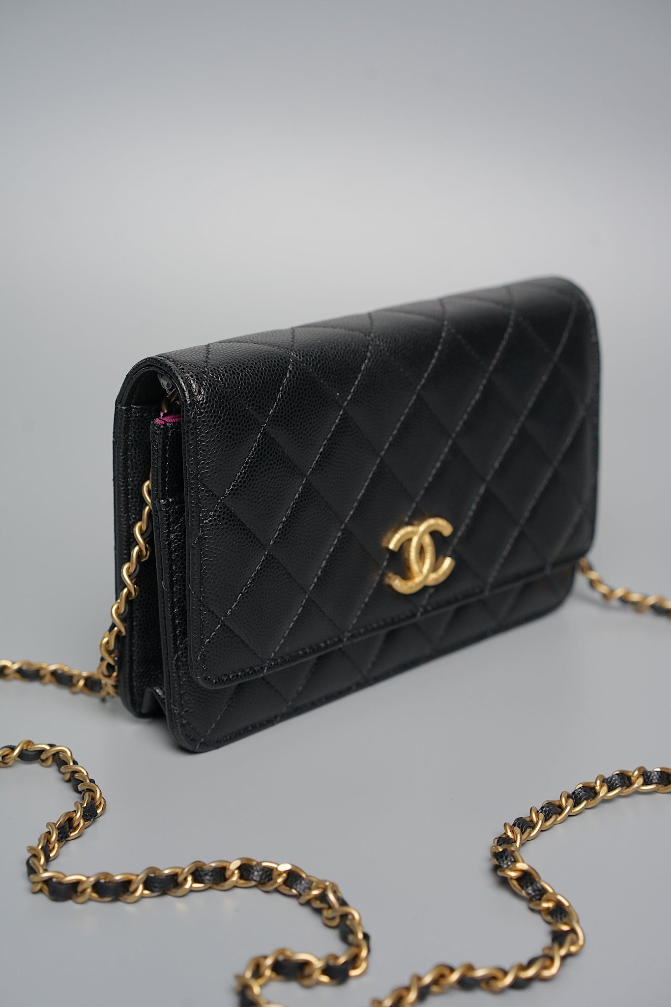 Chanel Wallet on Chain in Black Caviar Ghw (Brand New)