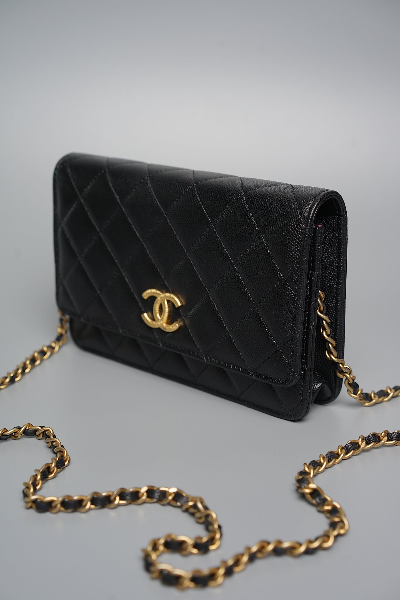 Chanel Wallet on Chain in Black Caviar Ghw (Brand New)