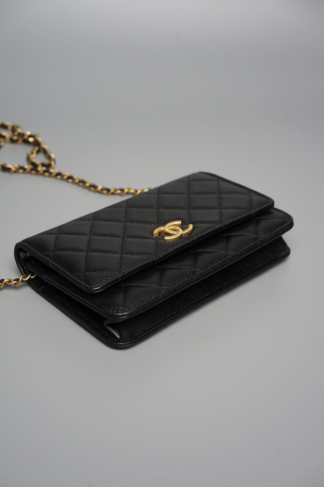 Chanel Wallet on Chain in Black Caviar Ghw (Brand New)