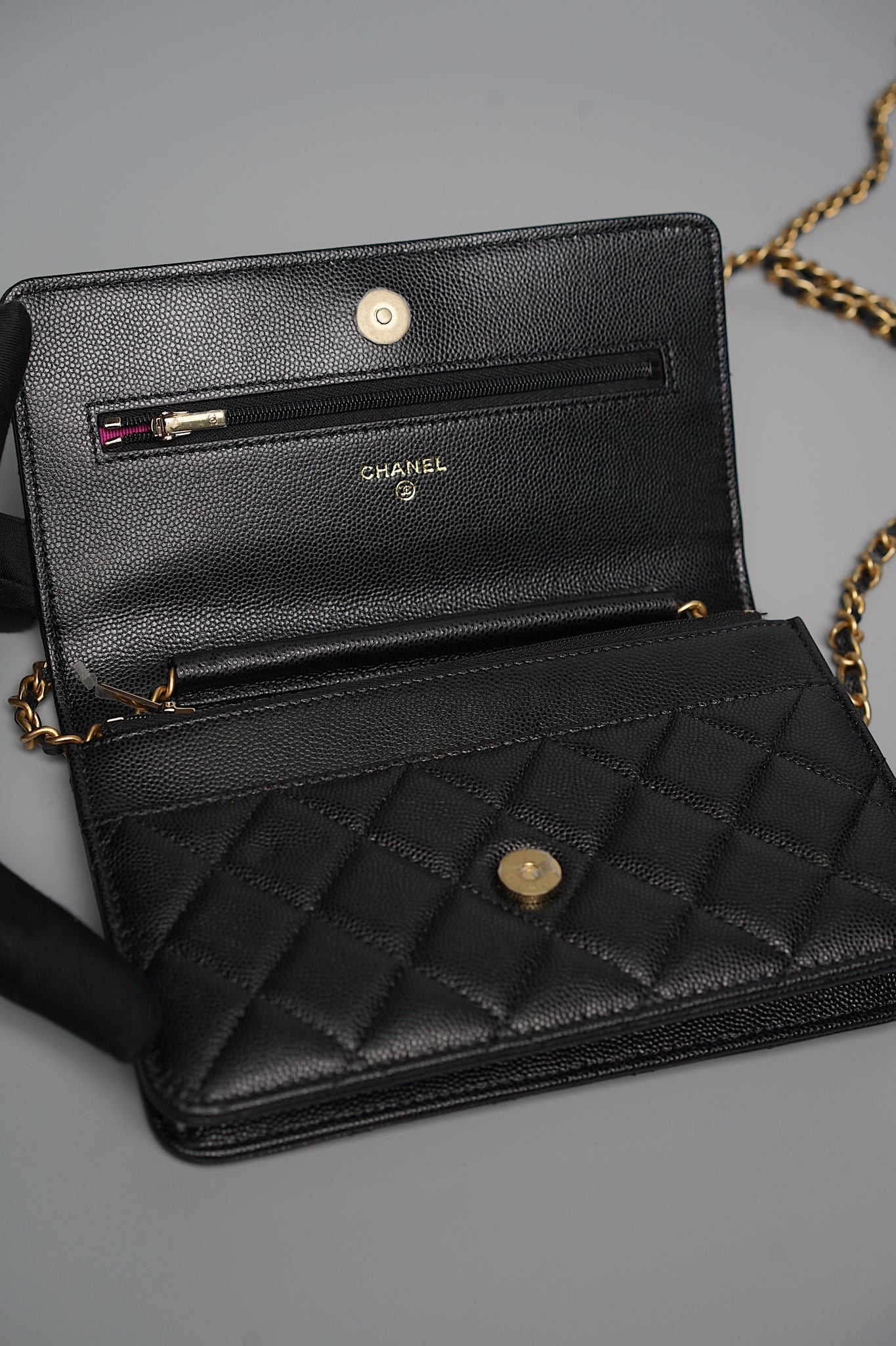 Chanel Wallet on Chain in Black Caviar Ghw (Brand New)