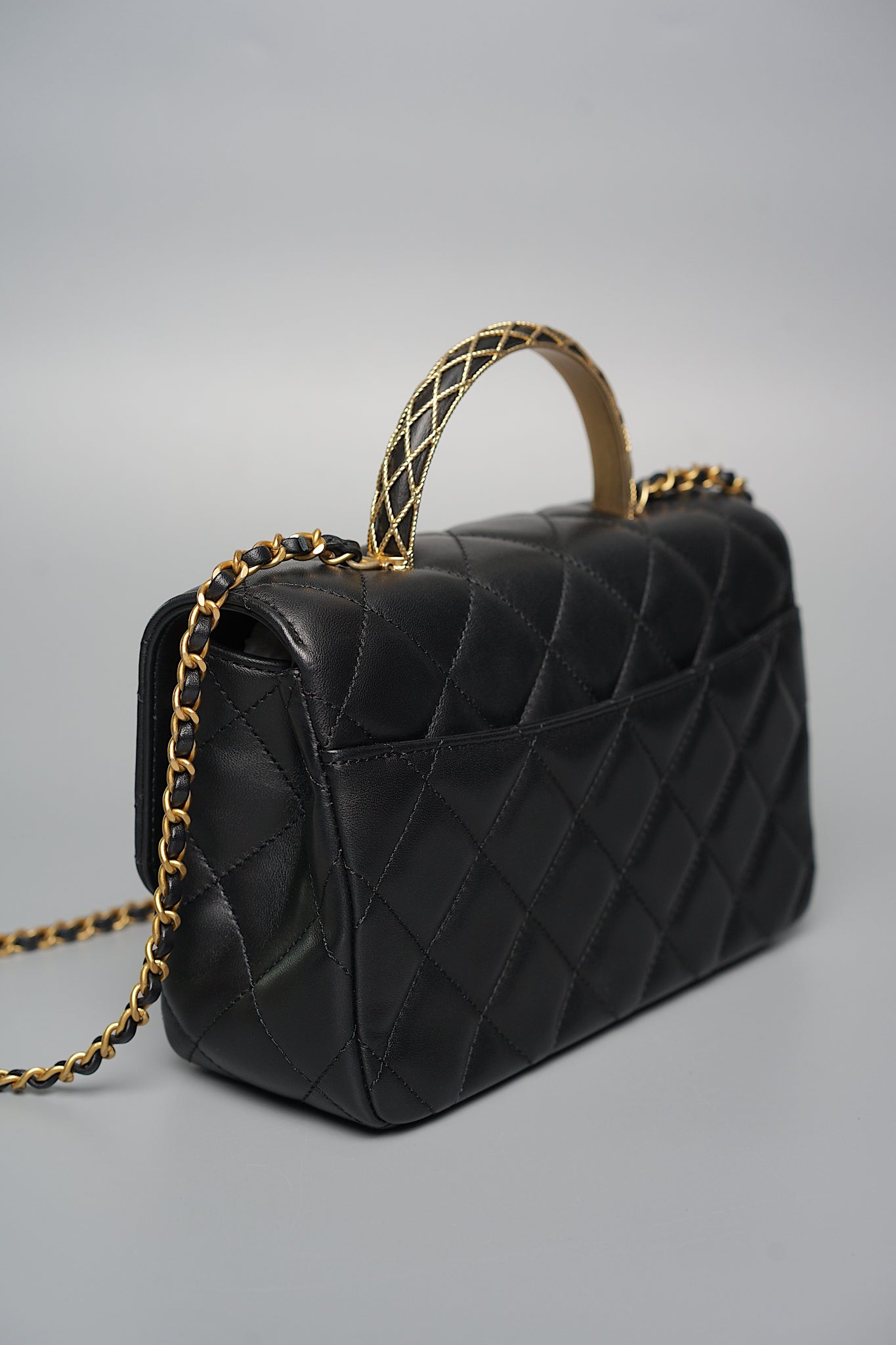 Chanel Seasonal Top Handle in Black Bghw (Brand New)
