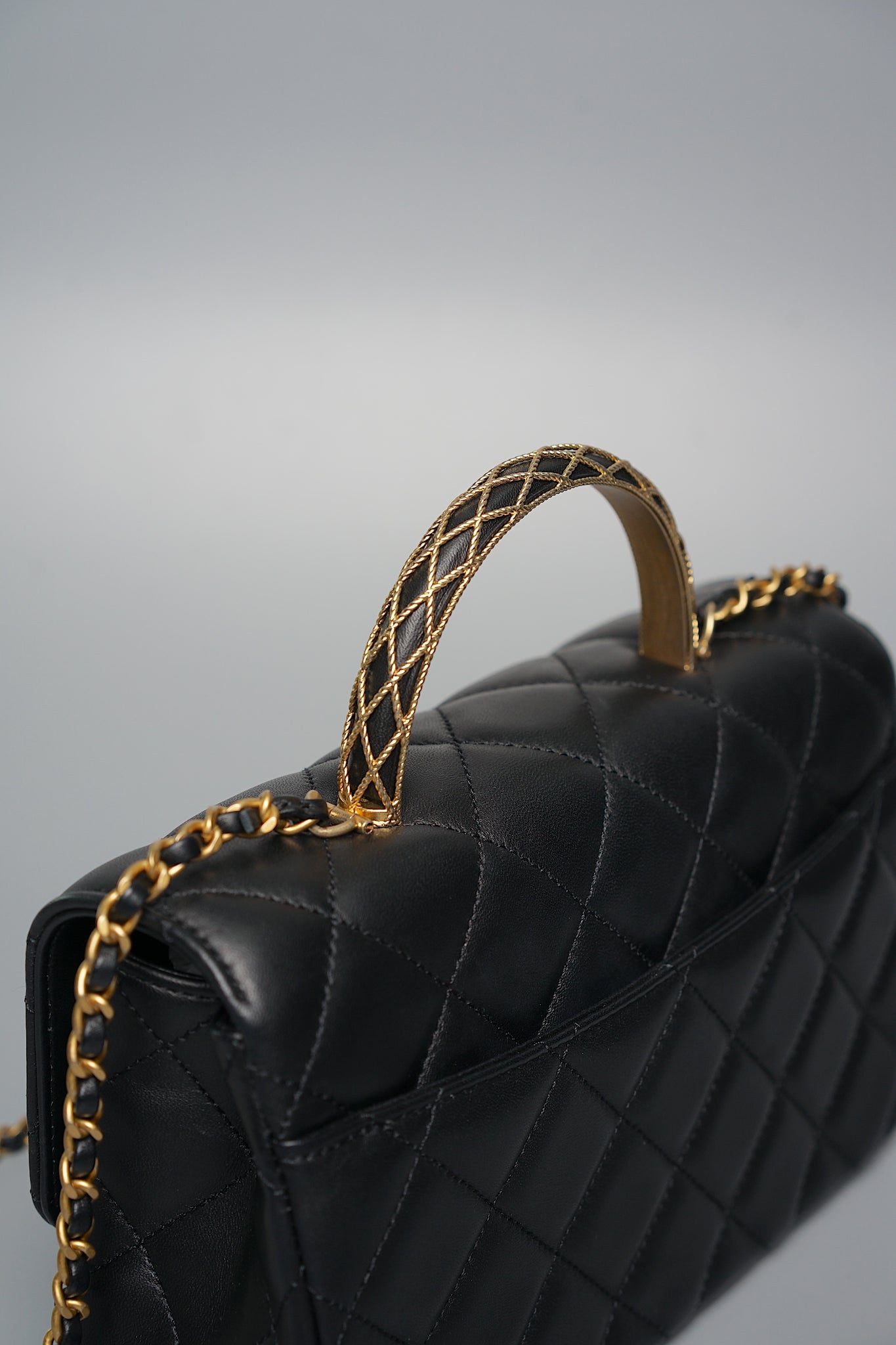 Chanel Seasonal Top Handle in Black Bghw (Brand New)