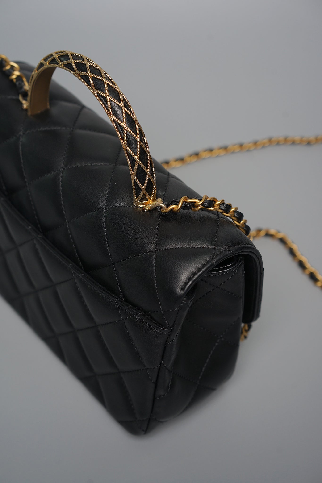 Chanel Seasonal Top Handle in Black Bghw (Brand New)