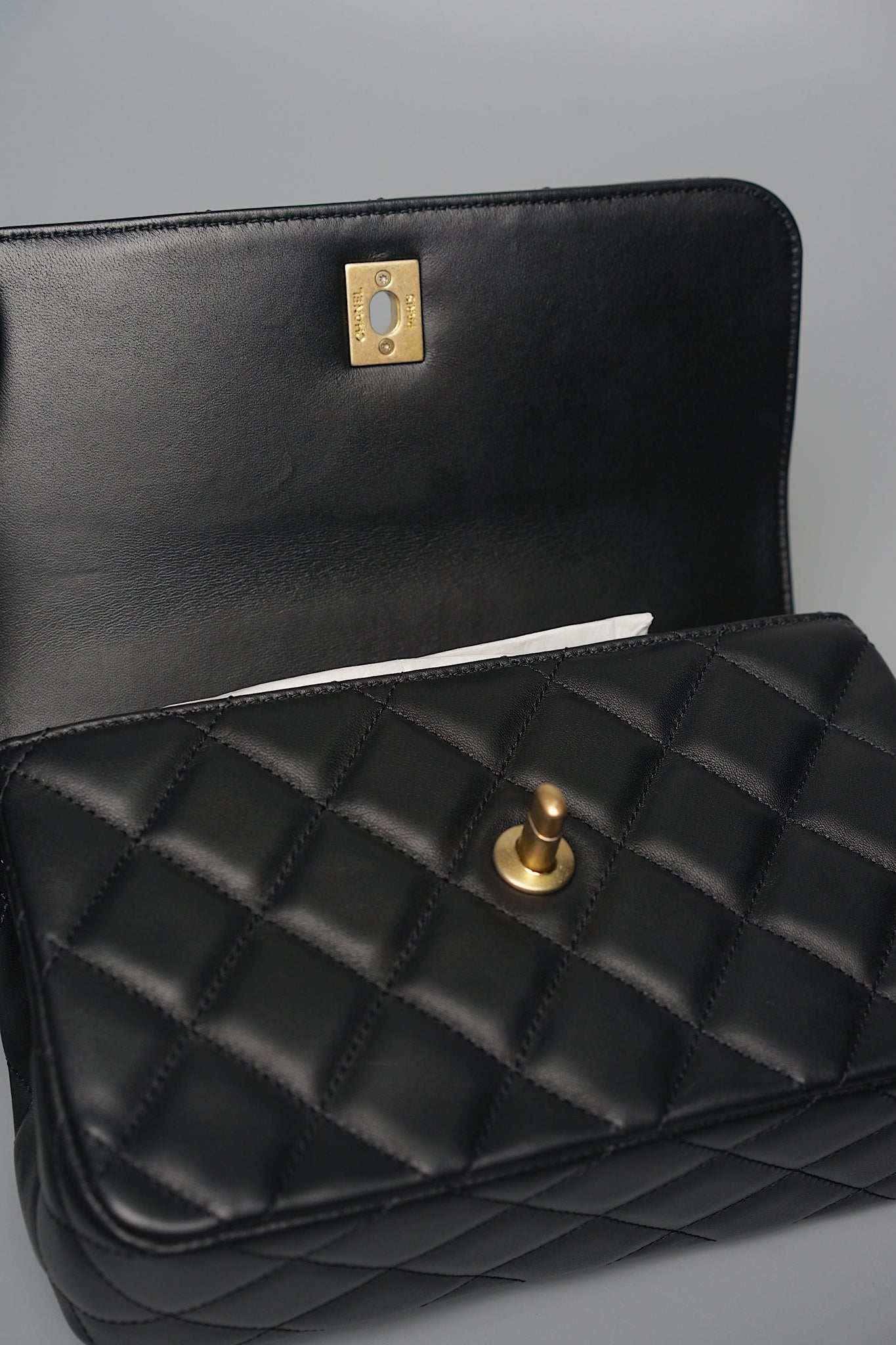 Chanel Seasonal Top Handle in Black Bghw (Brand New)