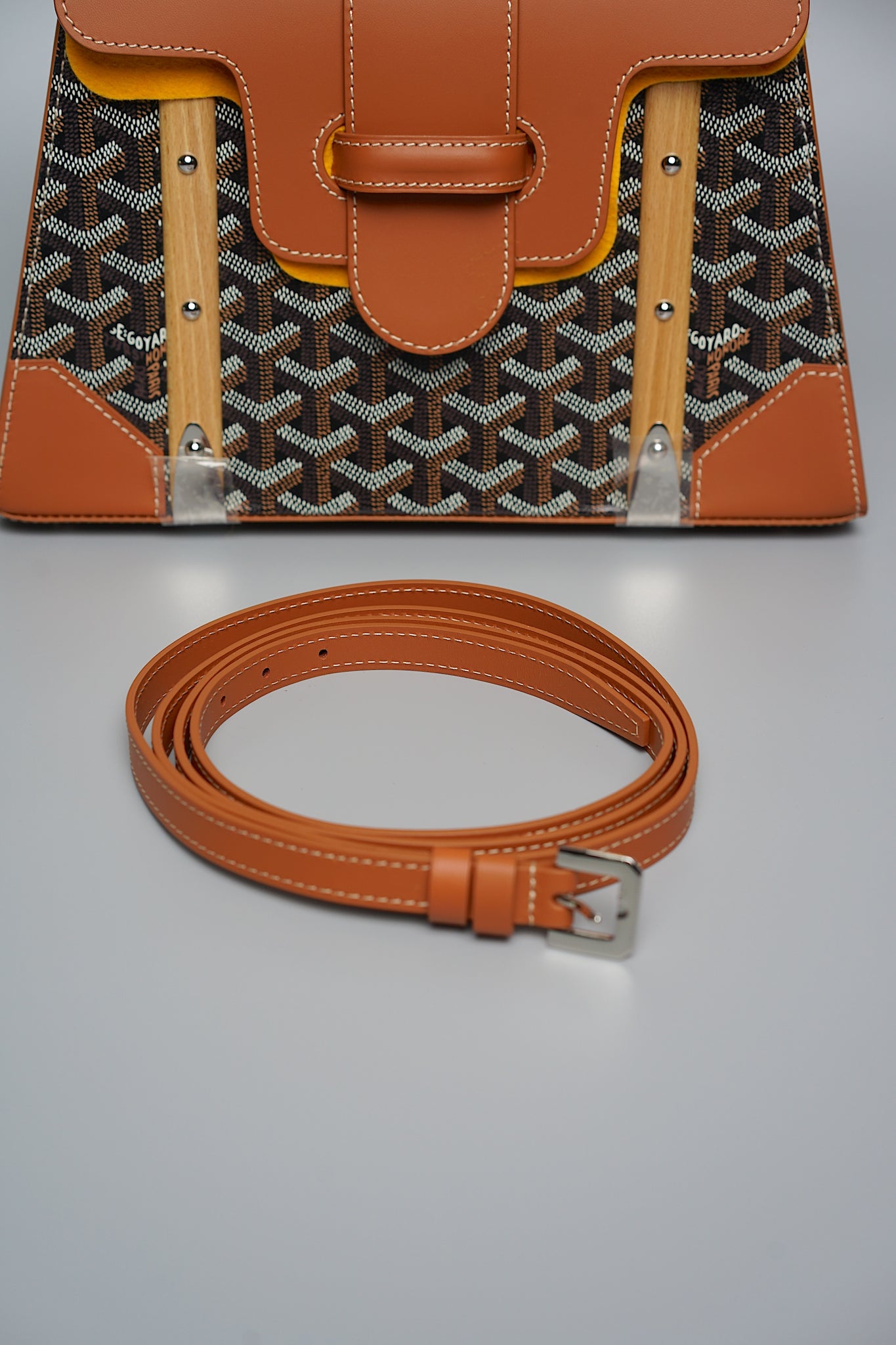 Goyard Saigon PM Handle Bag in Black/Brown Shw (Brand New)