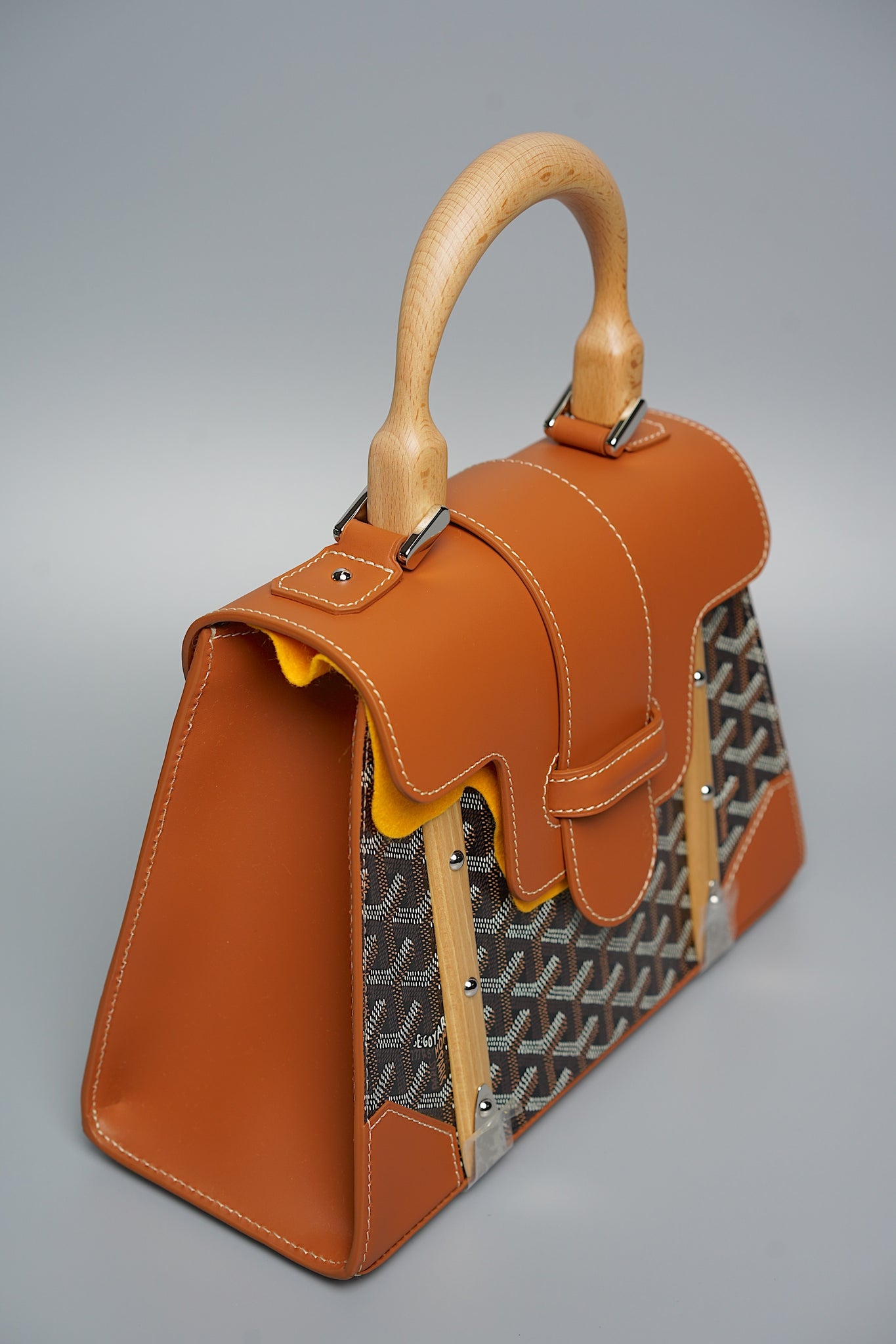Goyard Saigon PM Handle Bag in Black/Brown Shw (Brand New)