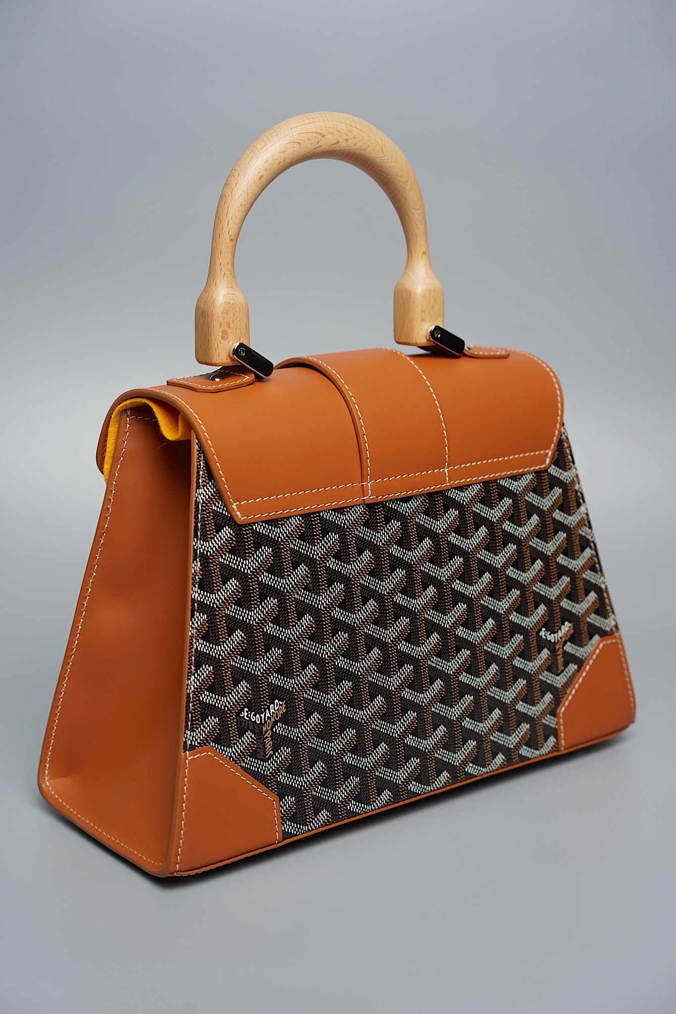 Goyard Saigon PM Handle Bag in Black/Brown Shw (Brand New)