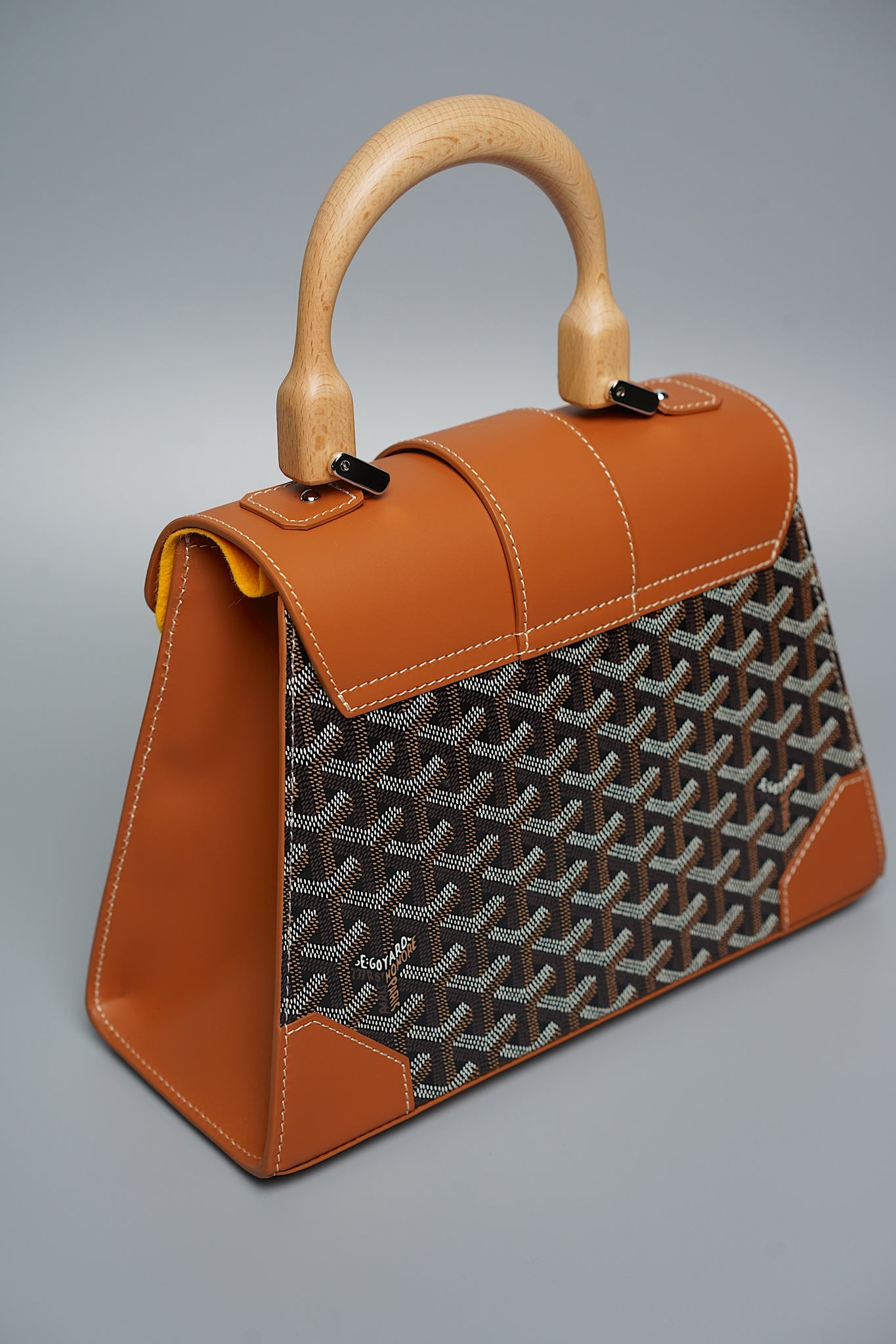 Goyard Saigon PM Handle Bag in Black/Brown Shw (Brand New)
