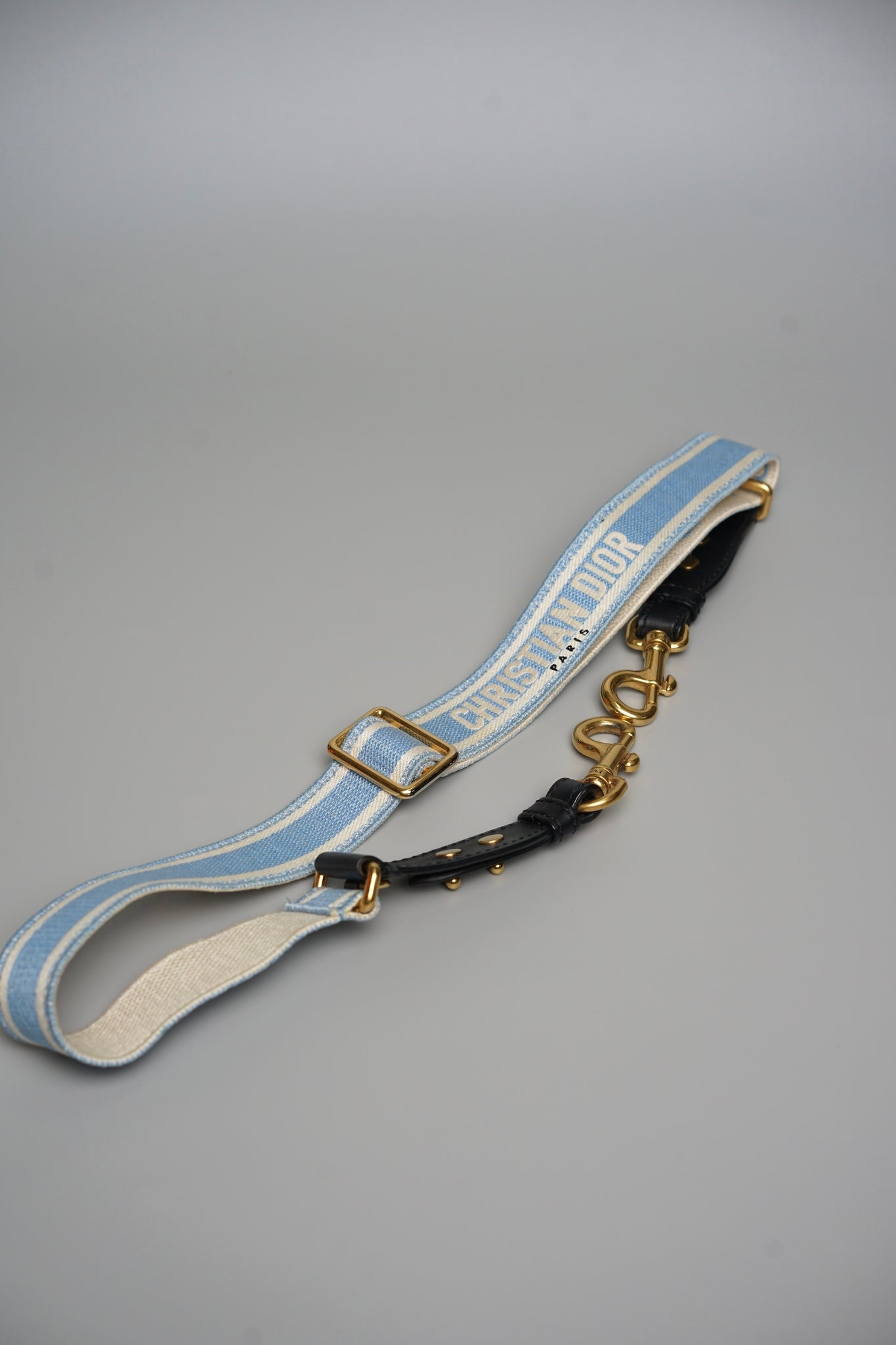 Dior Adjustable Shoulder Strap with Ring in Sky Blue