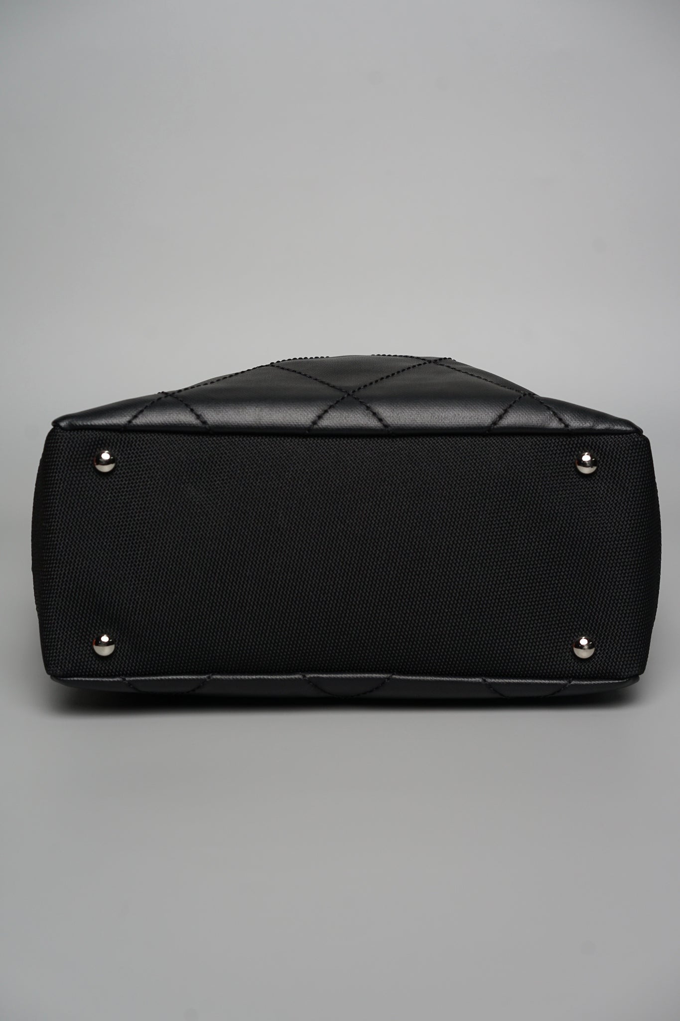 Chanel Biarritz Tote Quilted Coated Canvas in Black Shw