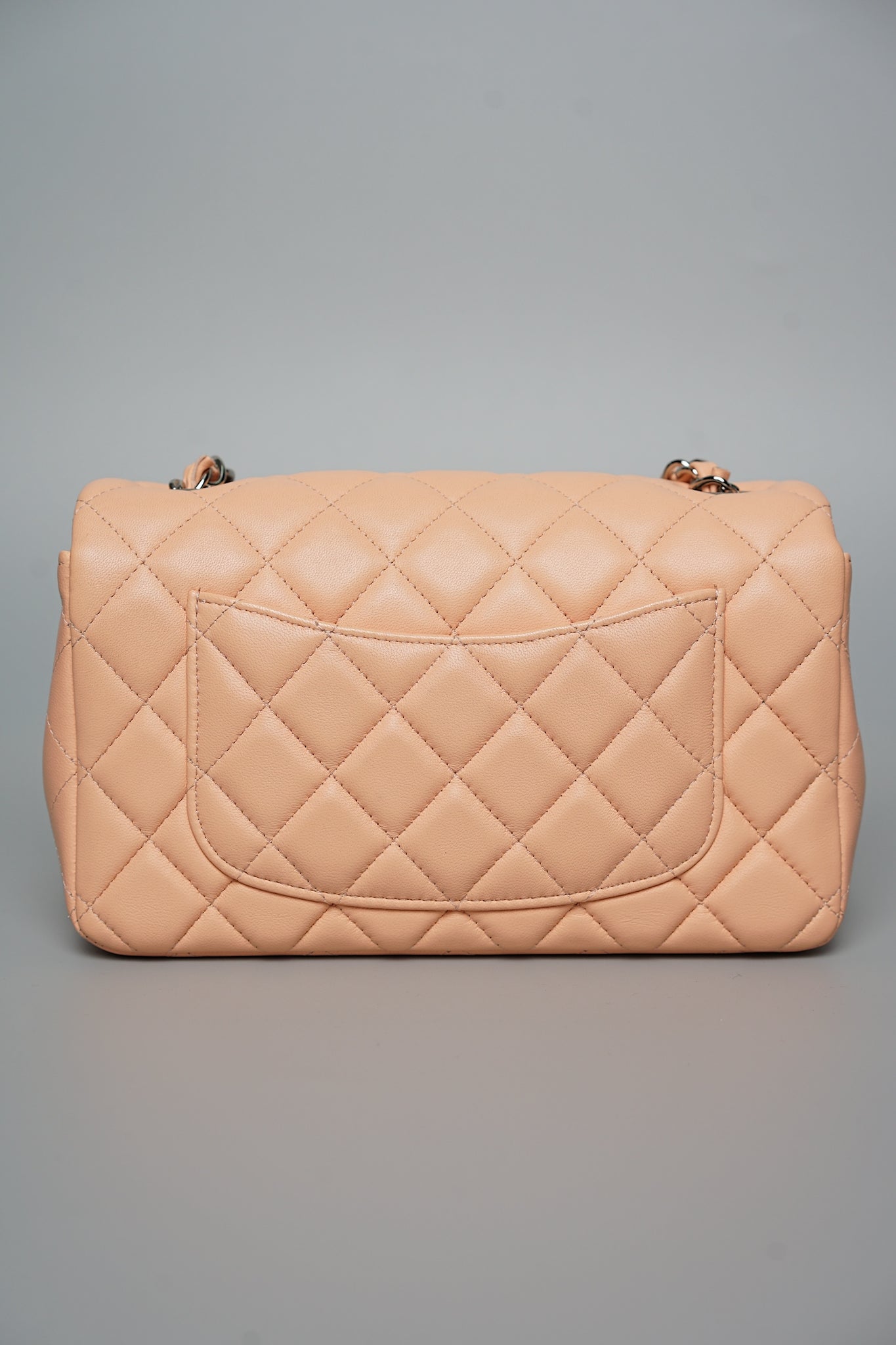 Chanel Mini Flap Bag in Peach Lambskin Shw