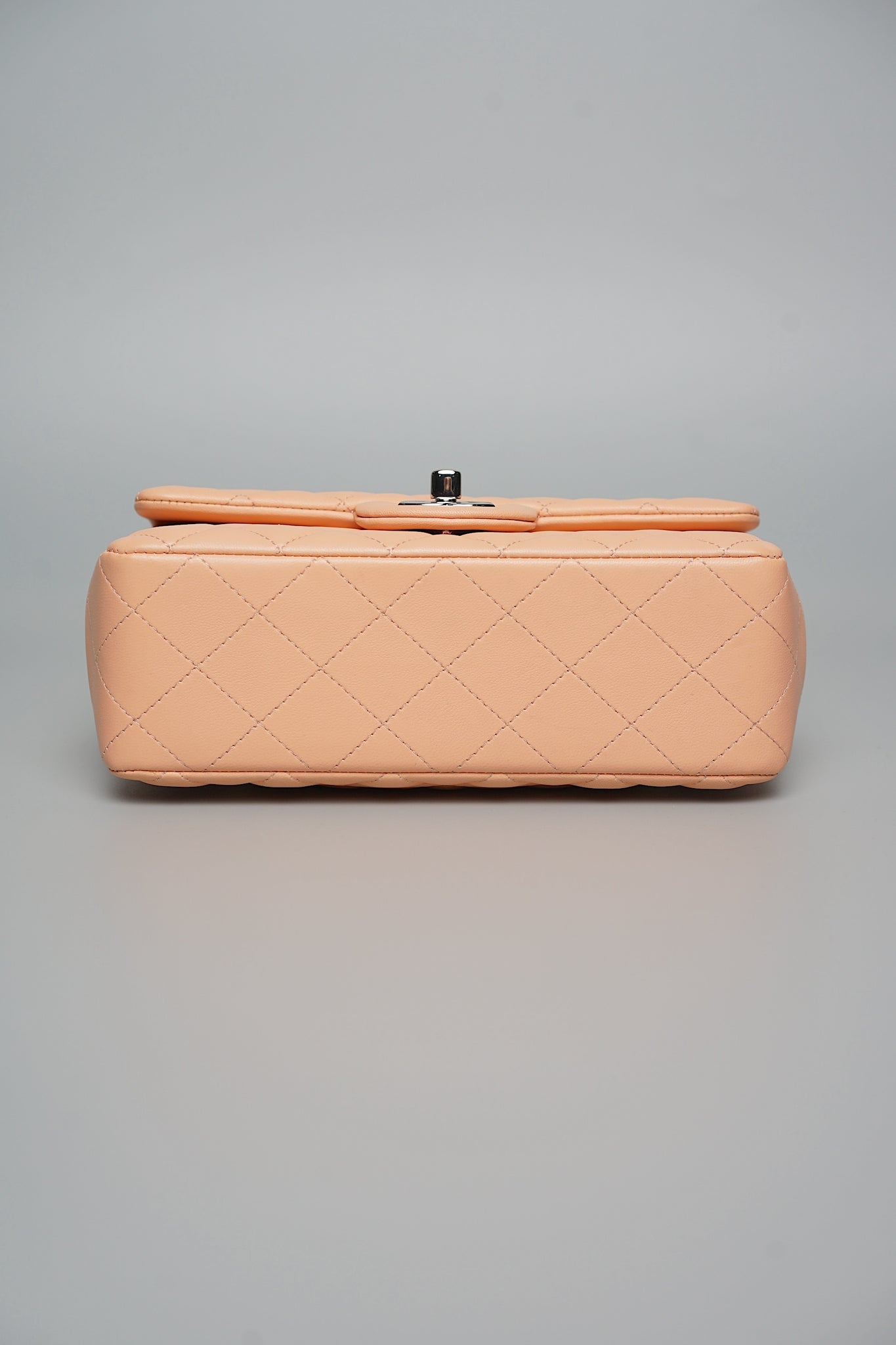 Chanel Mini Flap Bag in Peach Lambskin Shw
