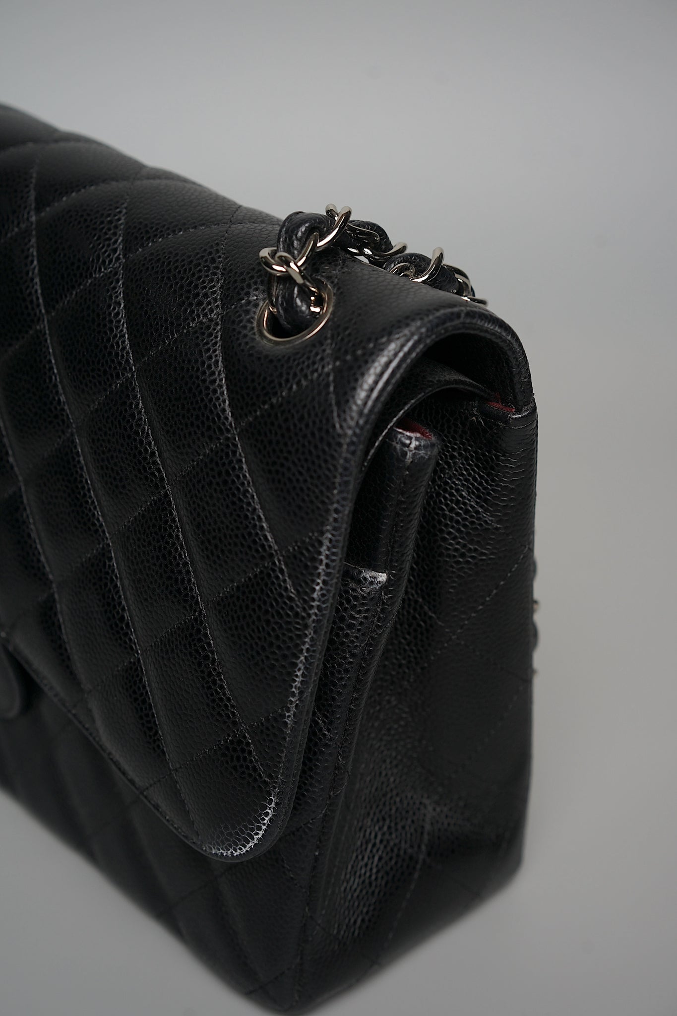Chanel Jumbo Double Flap in Black Caviar Shw