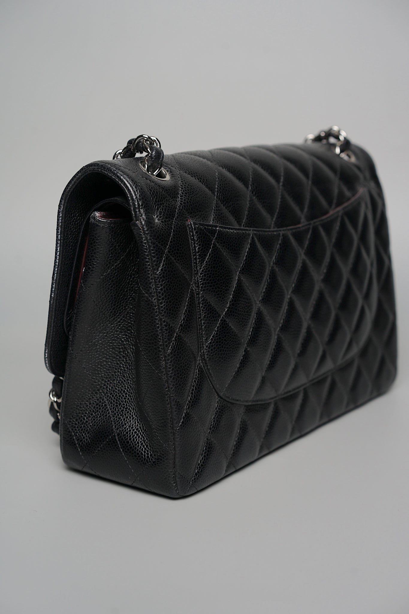 Chanel Jumbo Double Flap in Black Caviar Shw