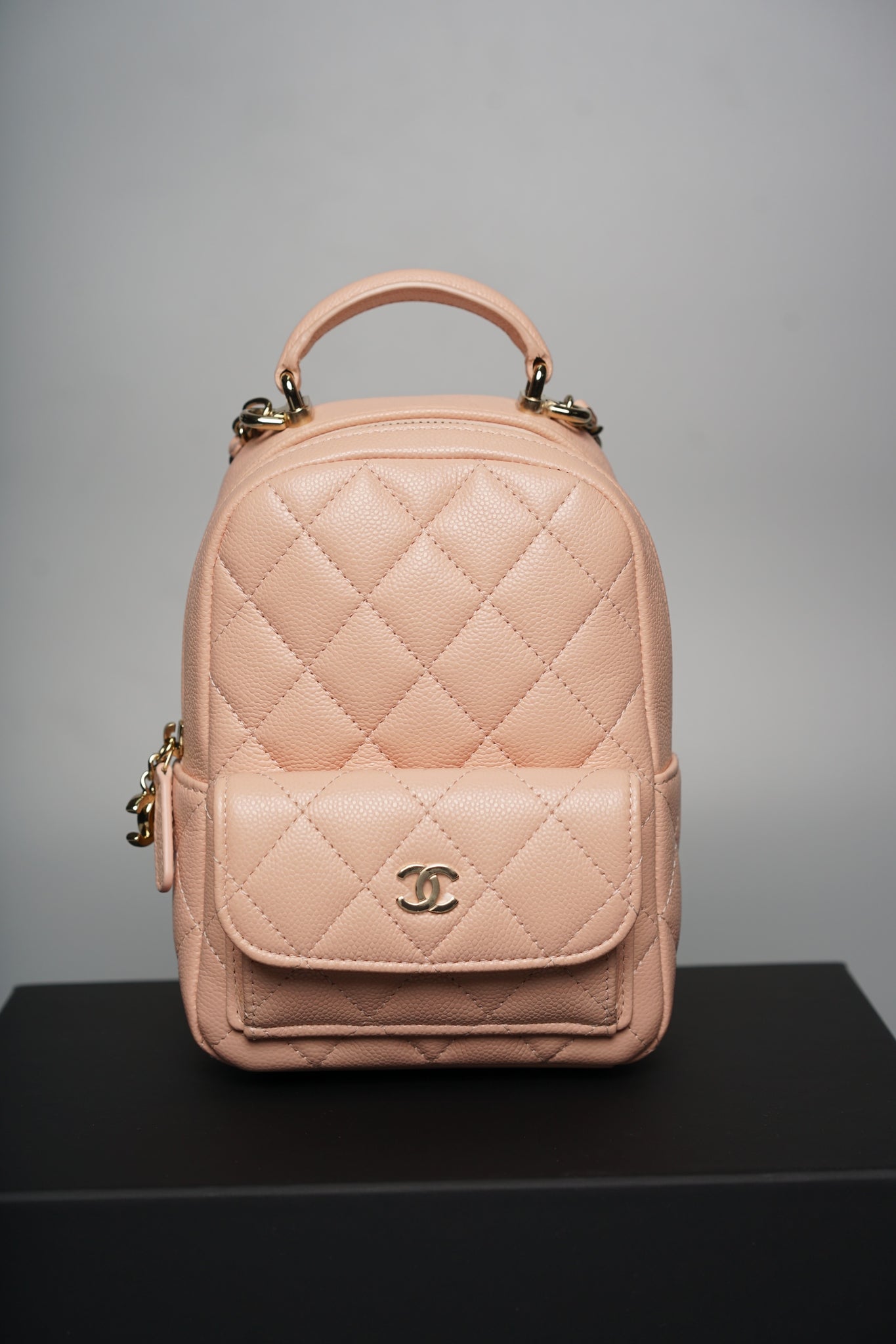 Chanel 24C Mini Backpack in Pink Caviar Lghw