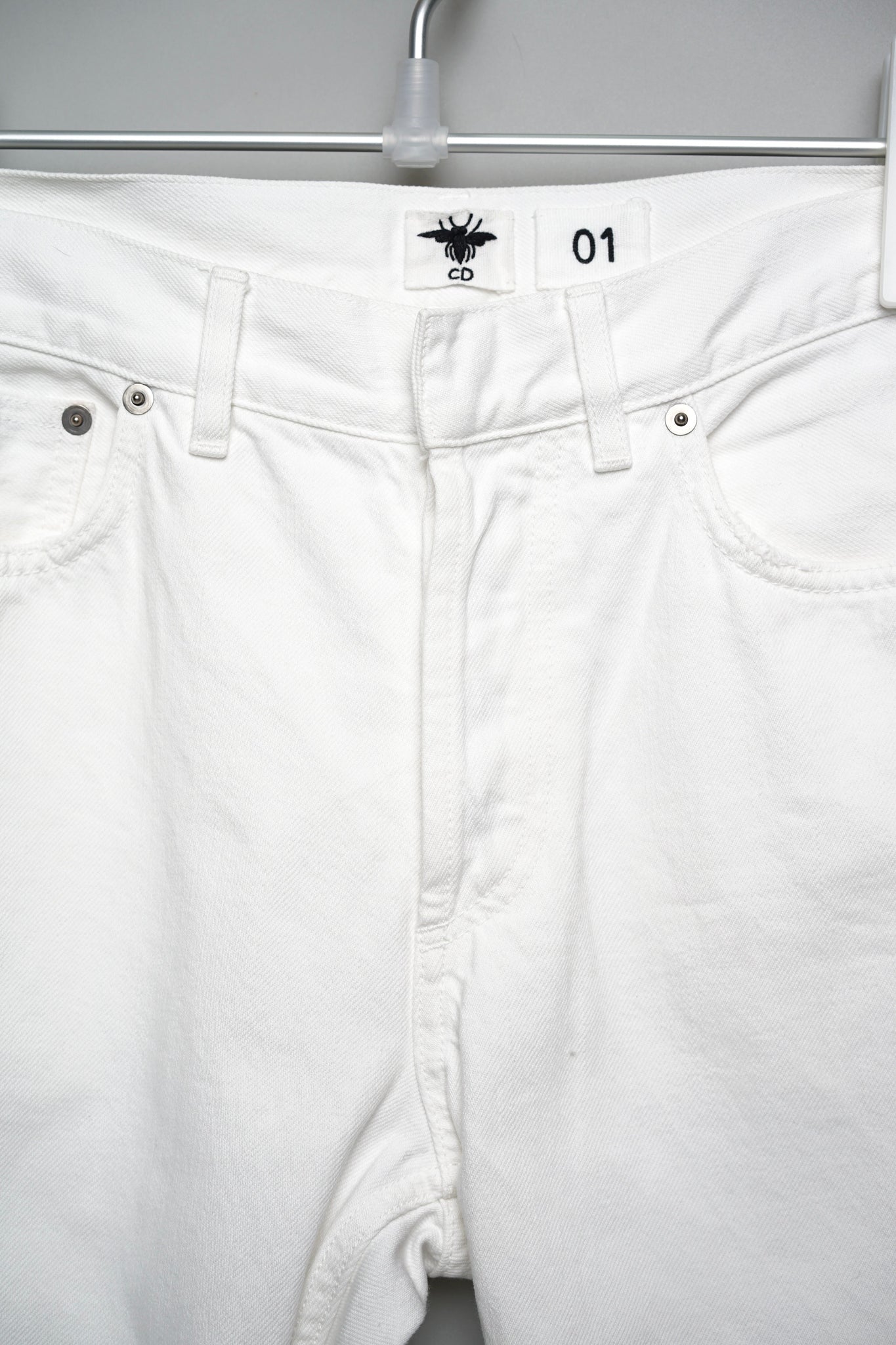 Dior Boyfriend Jeans in White Denim Size 36