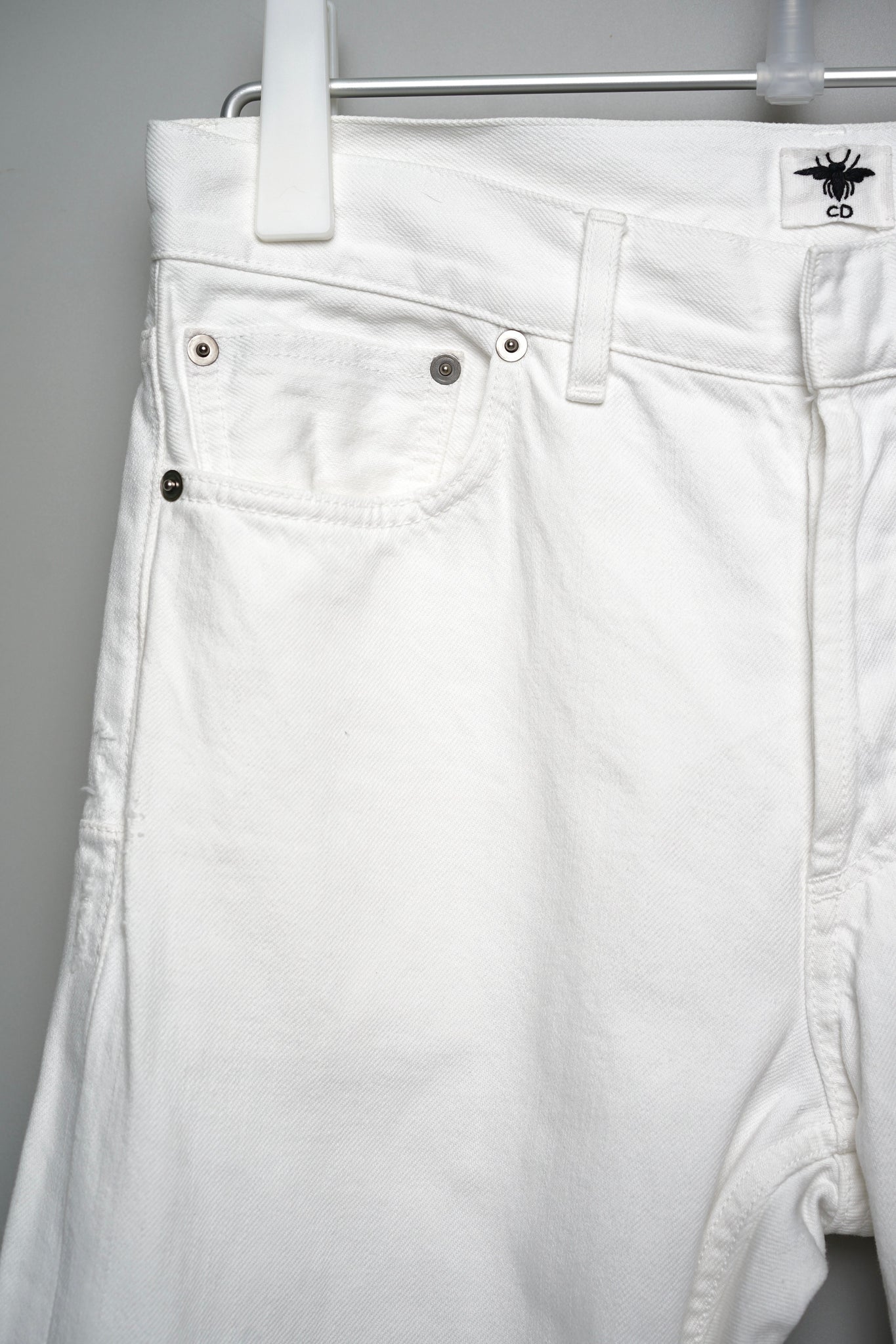 Dior Boyfriend Jeans in White Denim Size 36