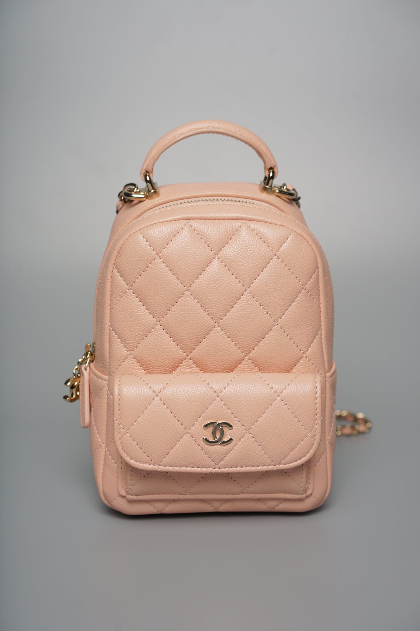 Chanel 24C Mini Backpack in Pink Caviar Lghw